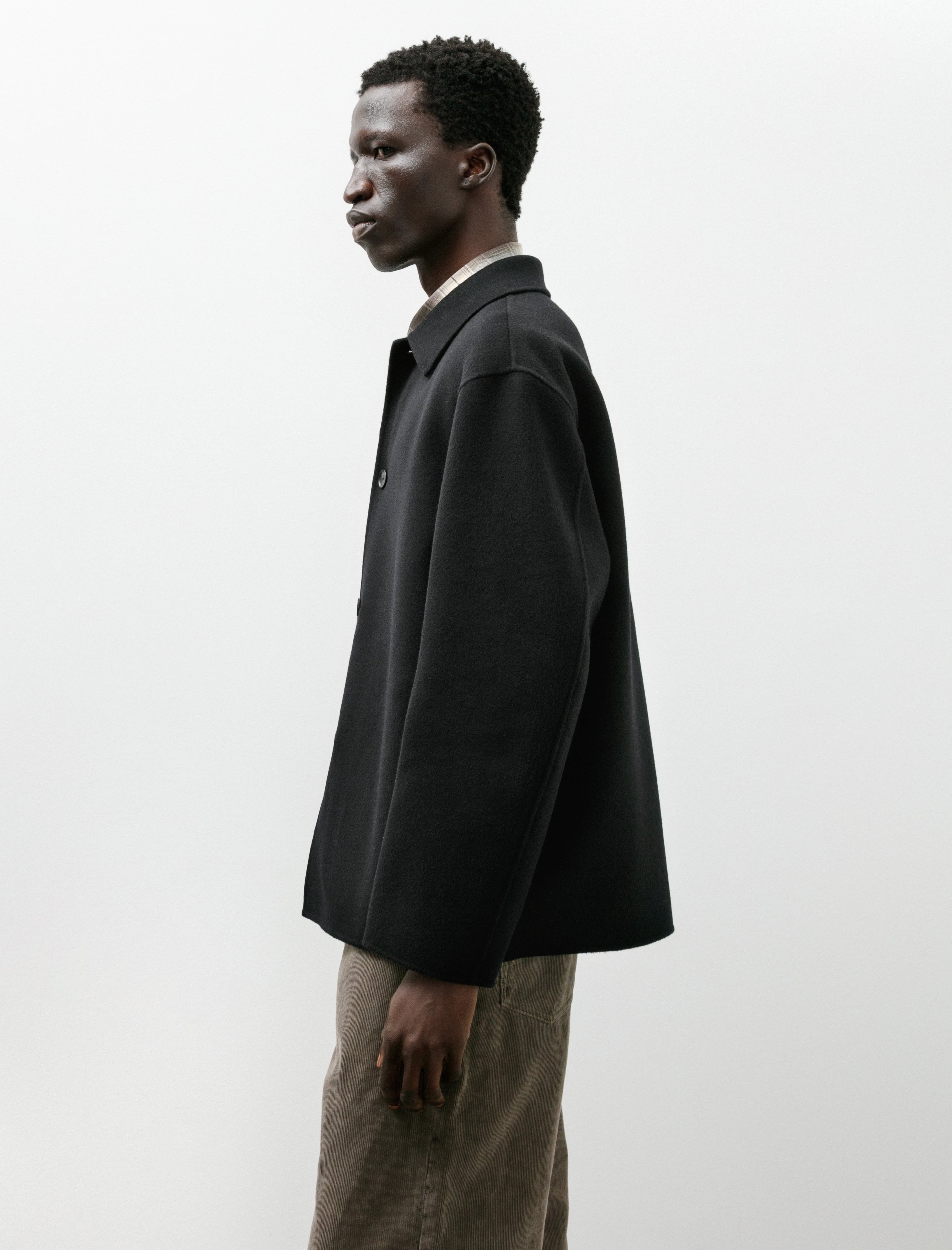 Auralee Super Fine Wool Melton Hand Sewn Blouson Black