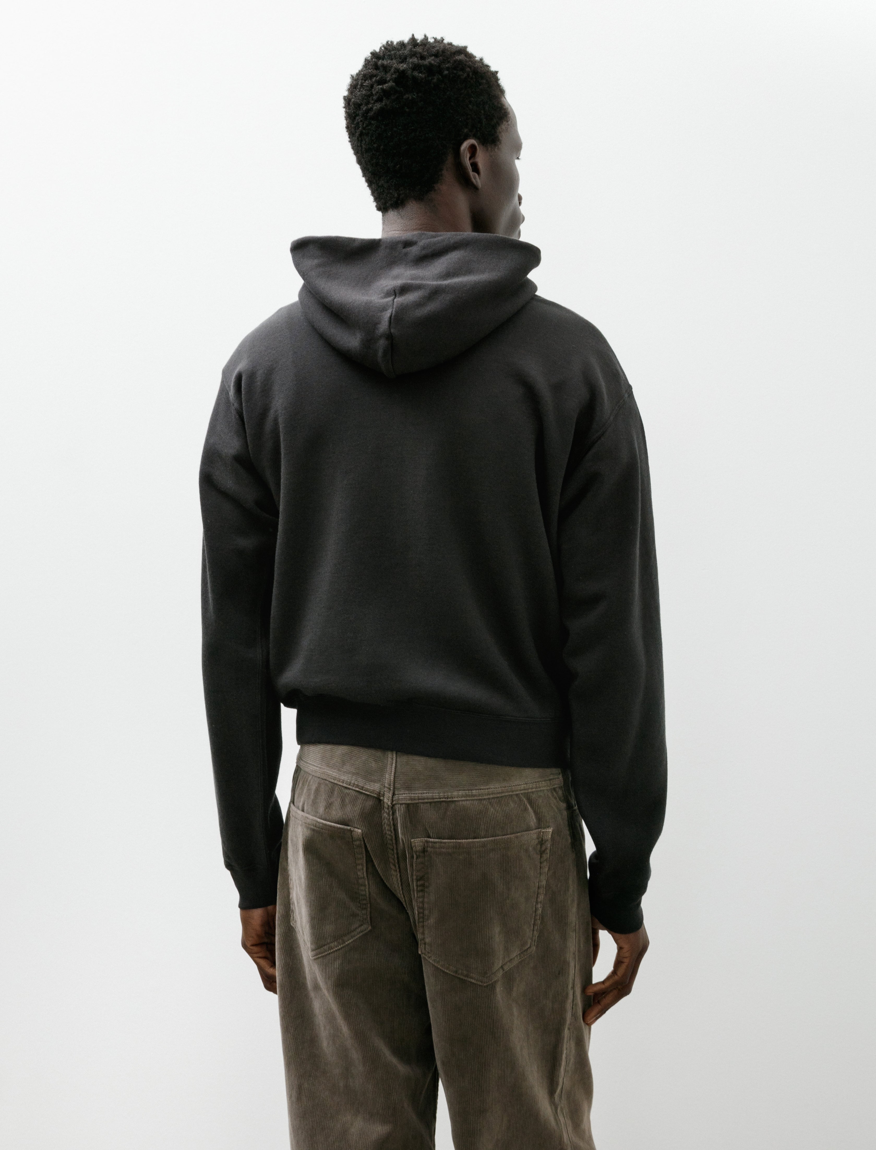 Auralee High-Twist Compact Sweat Zip Parka Ink Black