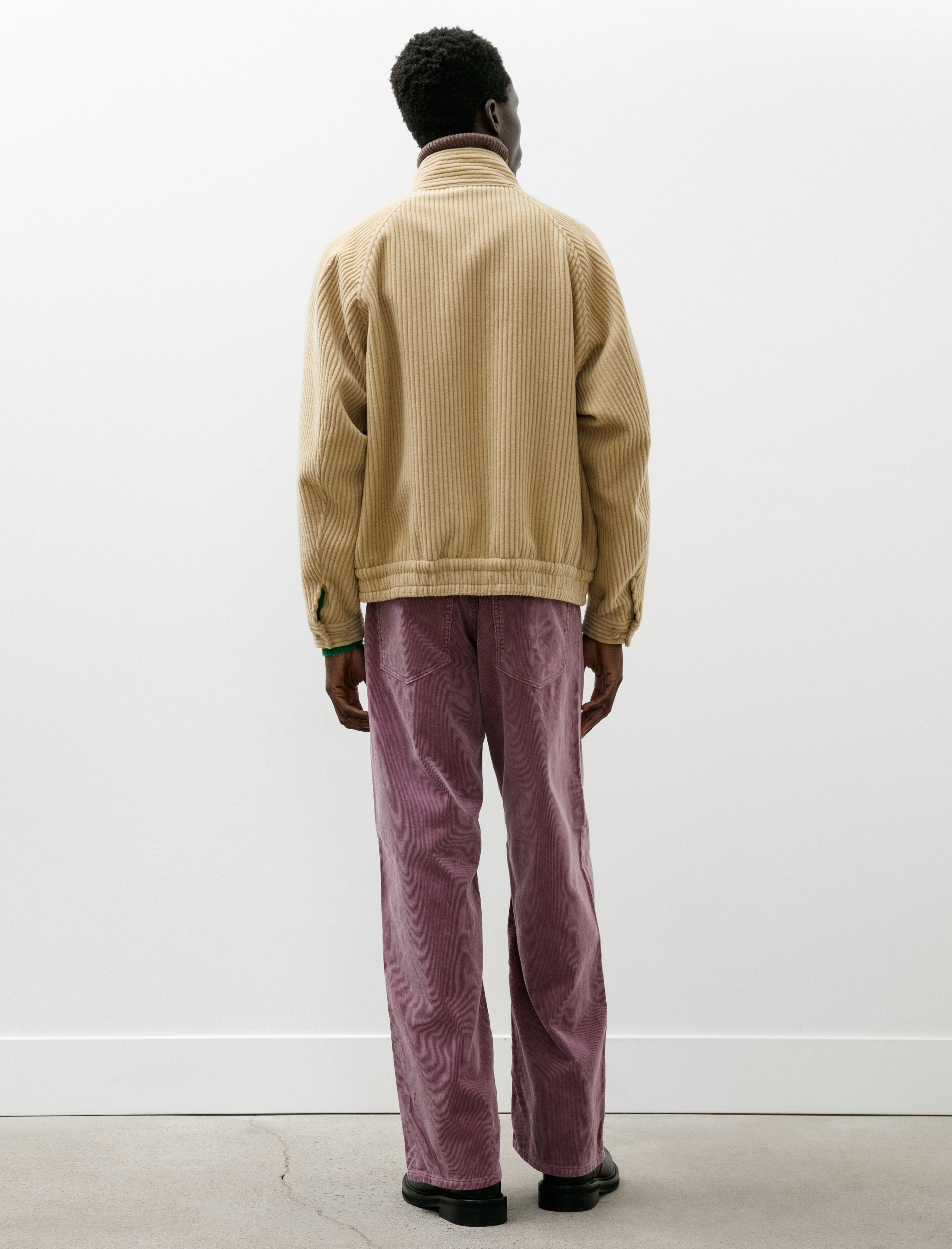 Auralee Wool Cashmere Corduroy Zip Blouson Camel Beige
