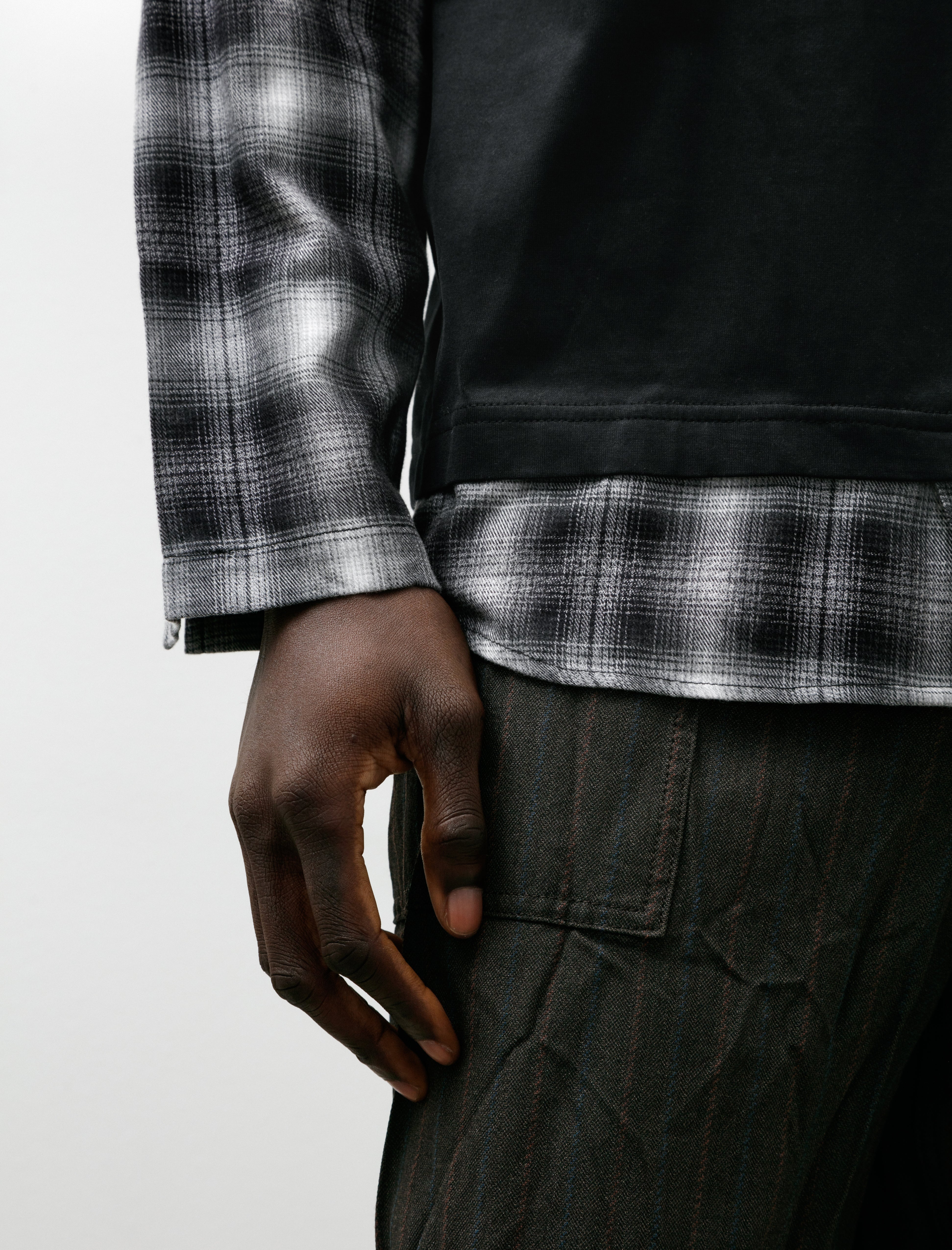 Comme des Garcons Homme Combo Long Sleeve Black Check