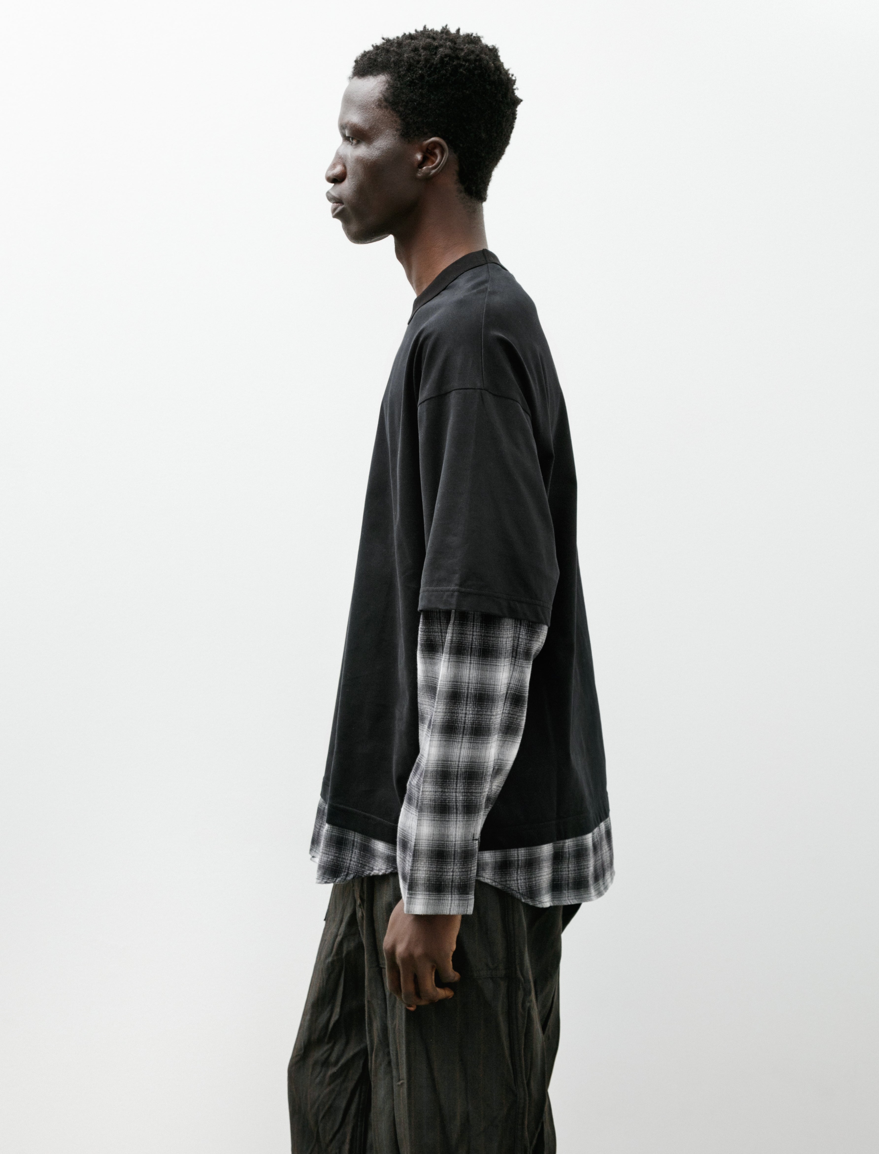 Comme des Garcons Homme Combo Long Sleeve Black Check