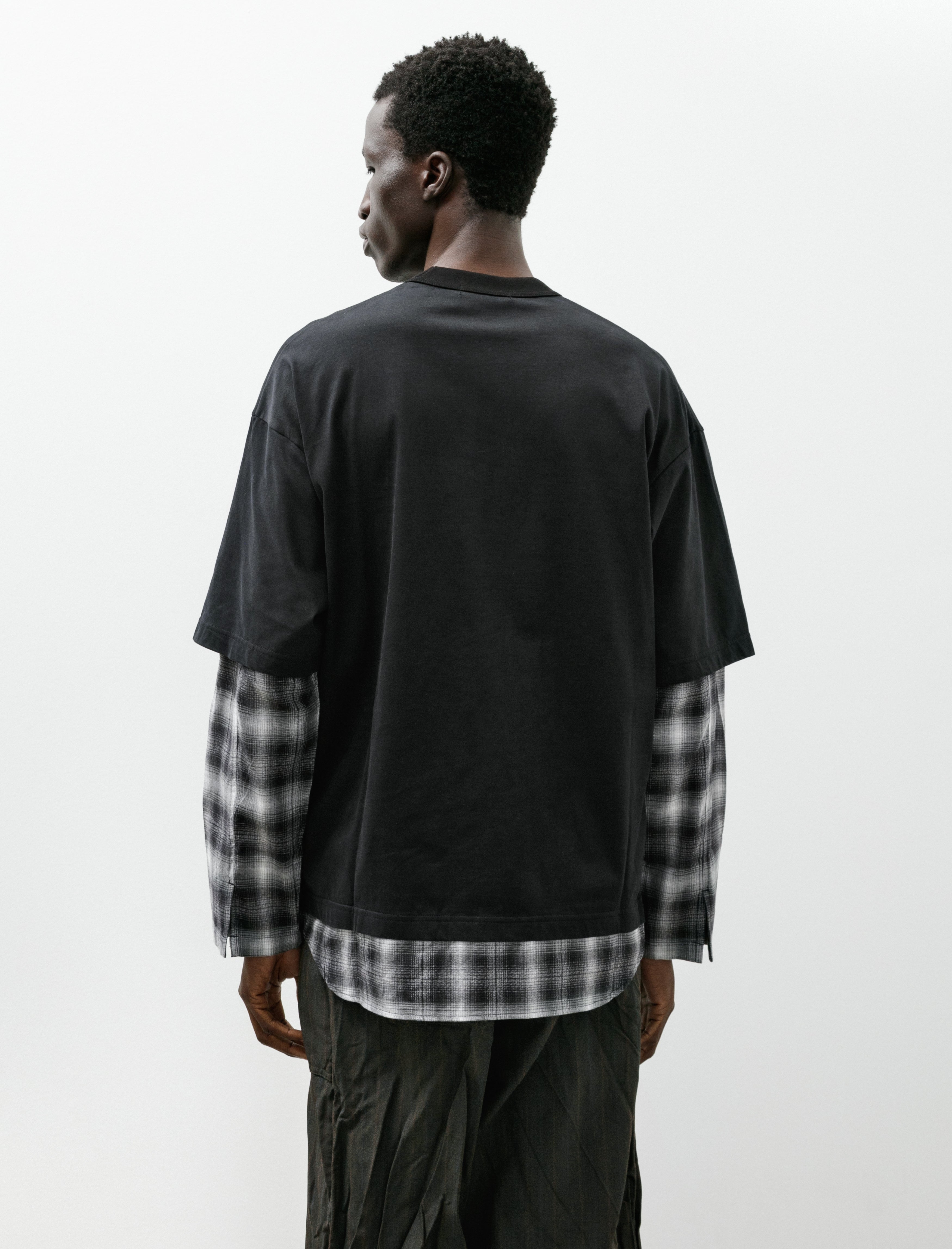 Comme des Garcons Homme Combo Long Sleeve Black Check
