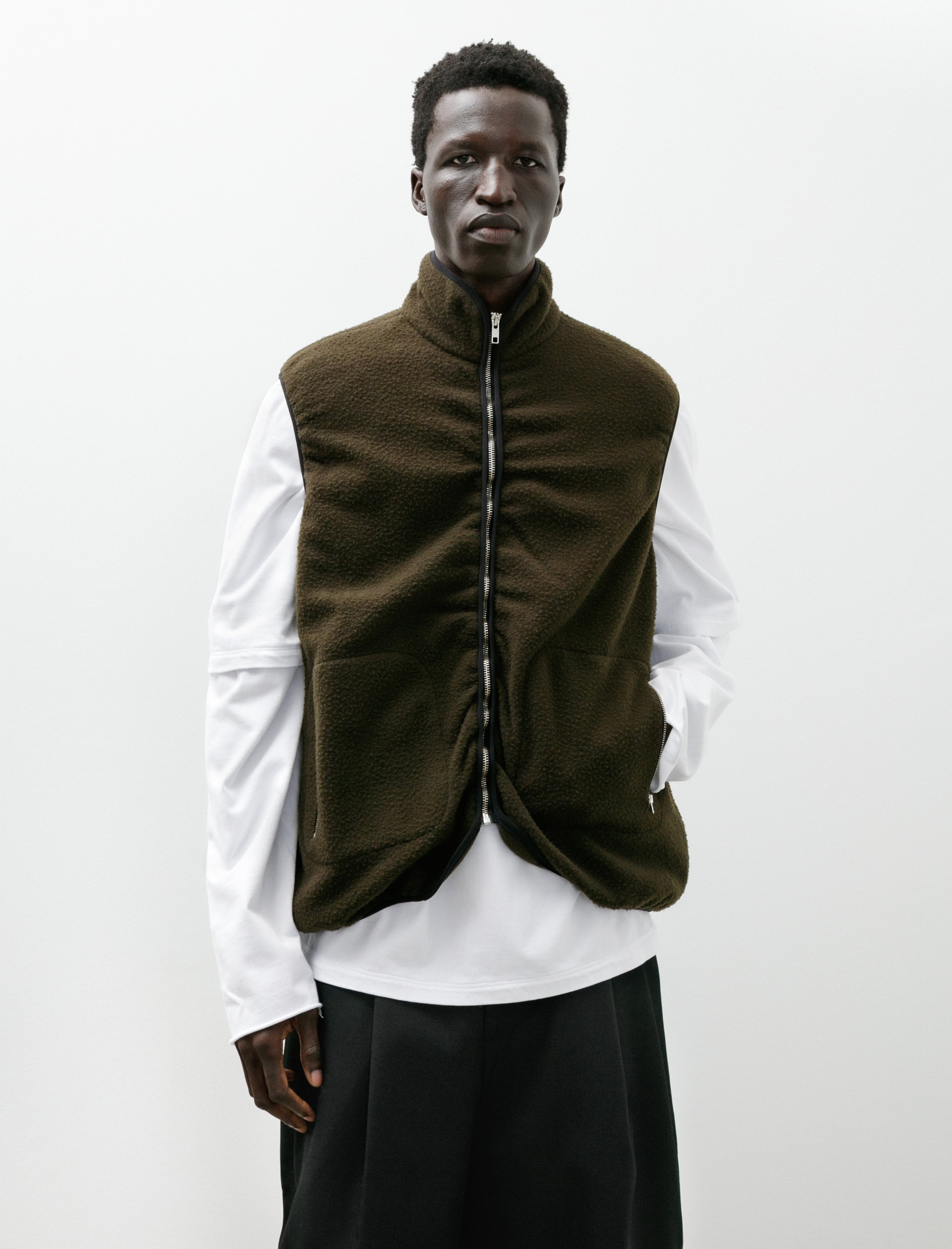 Camiel Fortgens Fleece Vest Pilled Wool Green