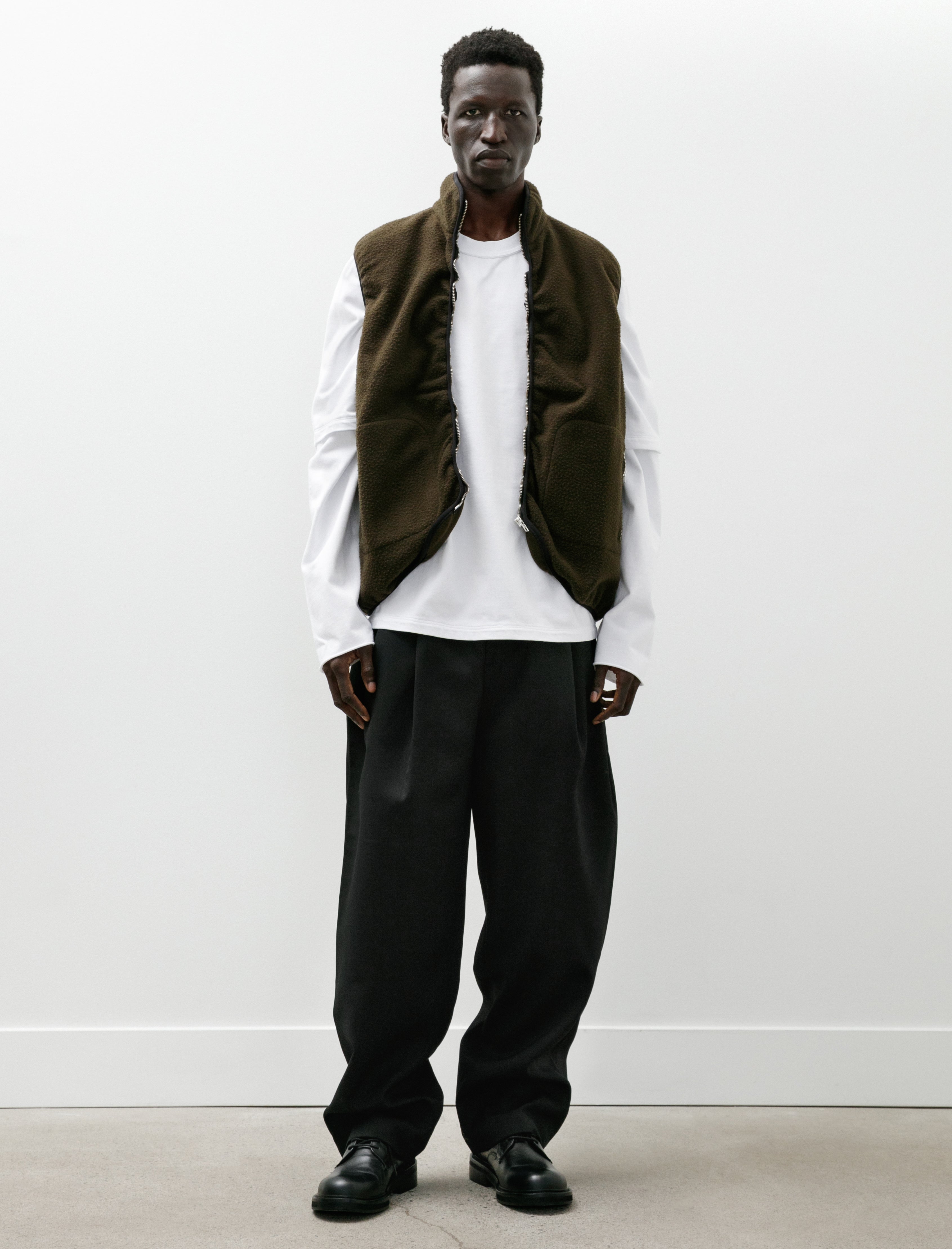 Camiel Fortgens Fleece Vest Pilled Wool Green