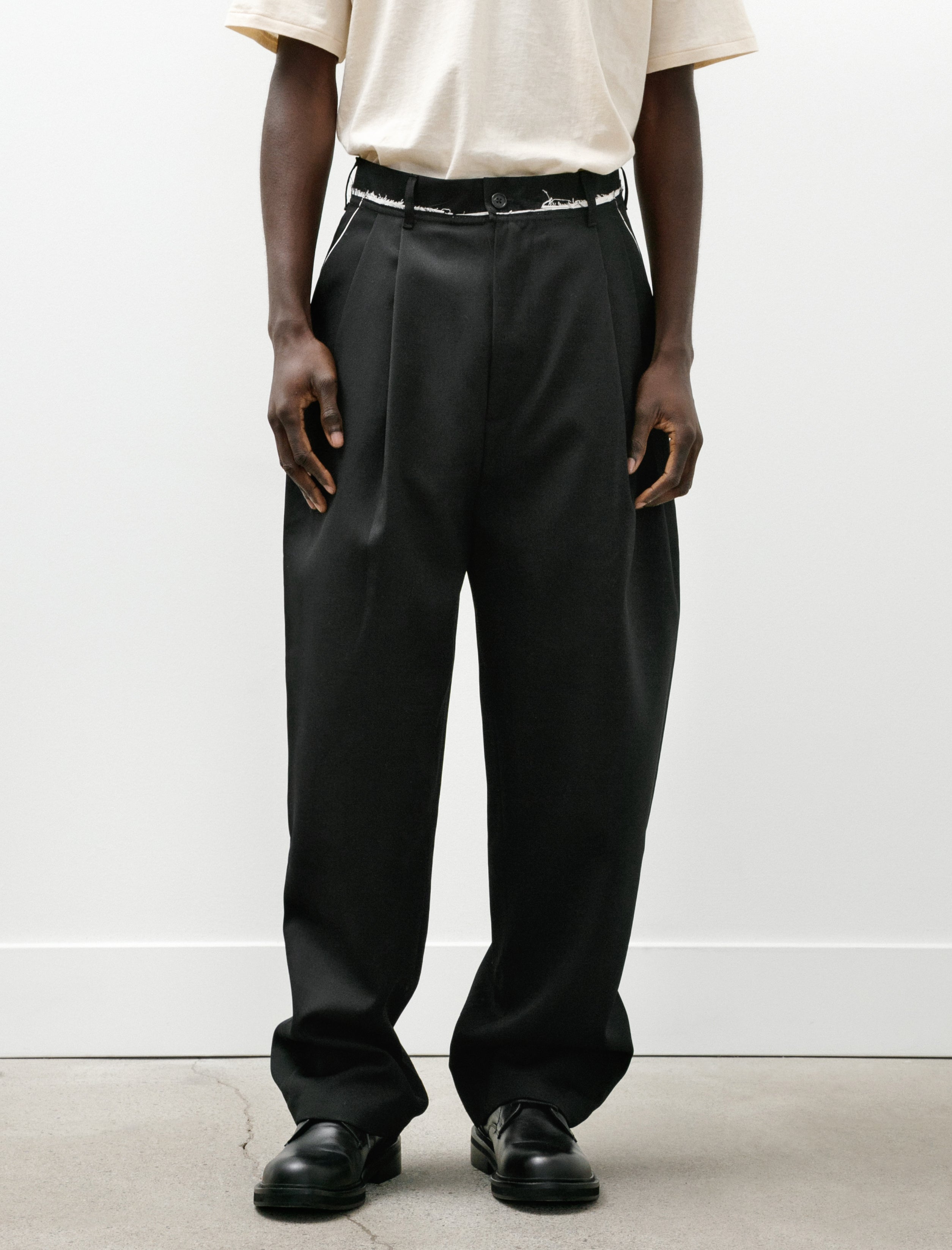 Camiel Fortgens Suit Pants Wool Twill Black
