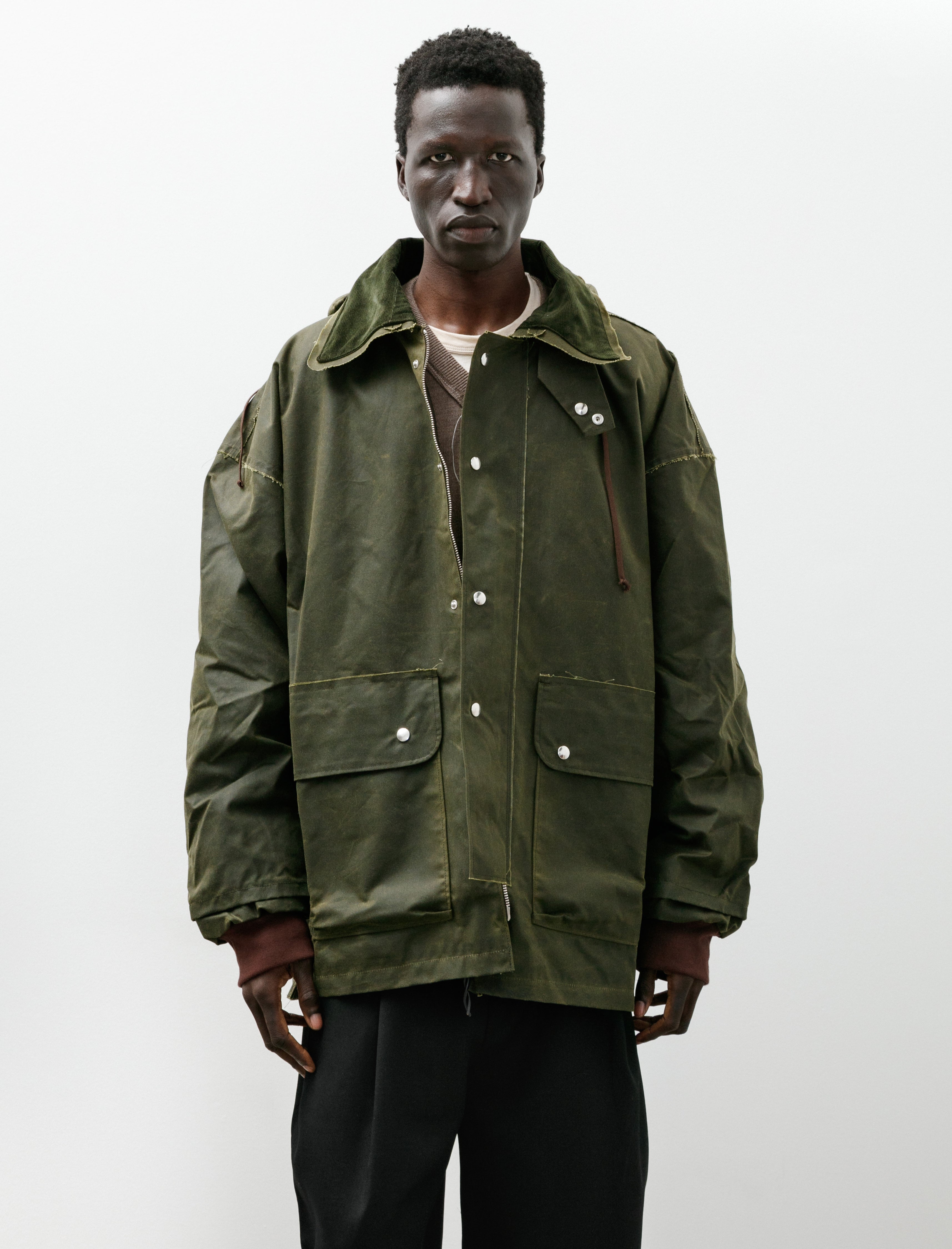 Camiel Fortgens Waxed Outdoor Jacket Green