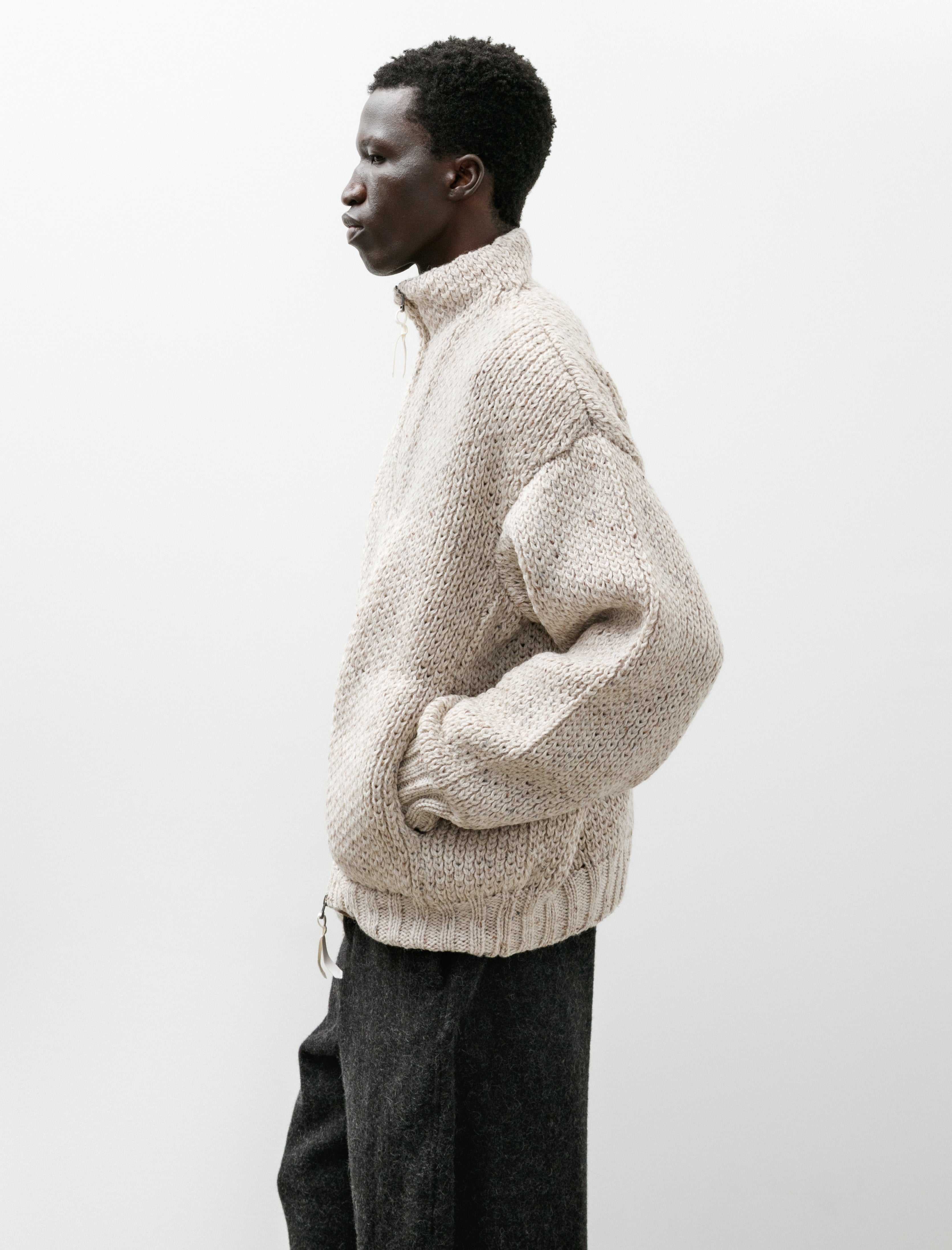 Polyploid Highneck Blouson A Off White