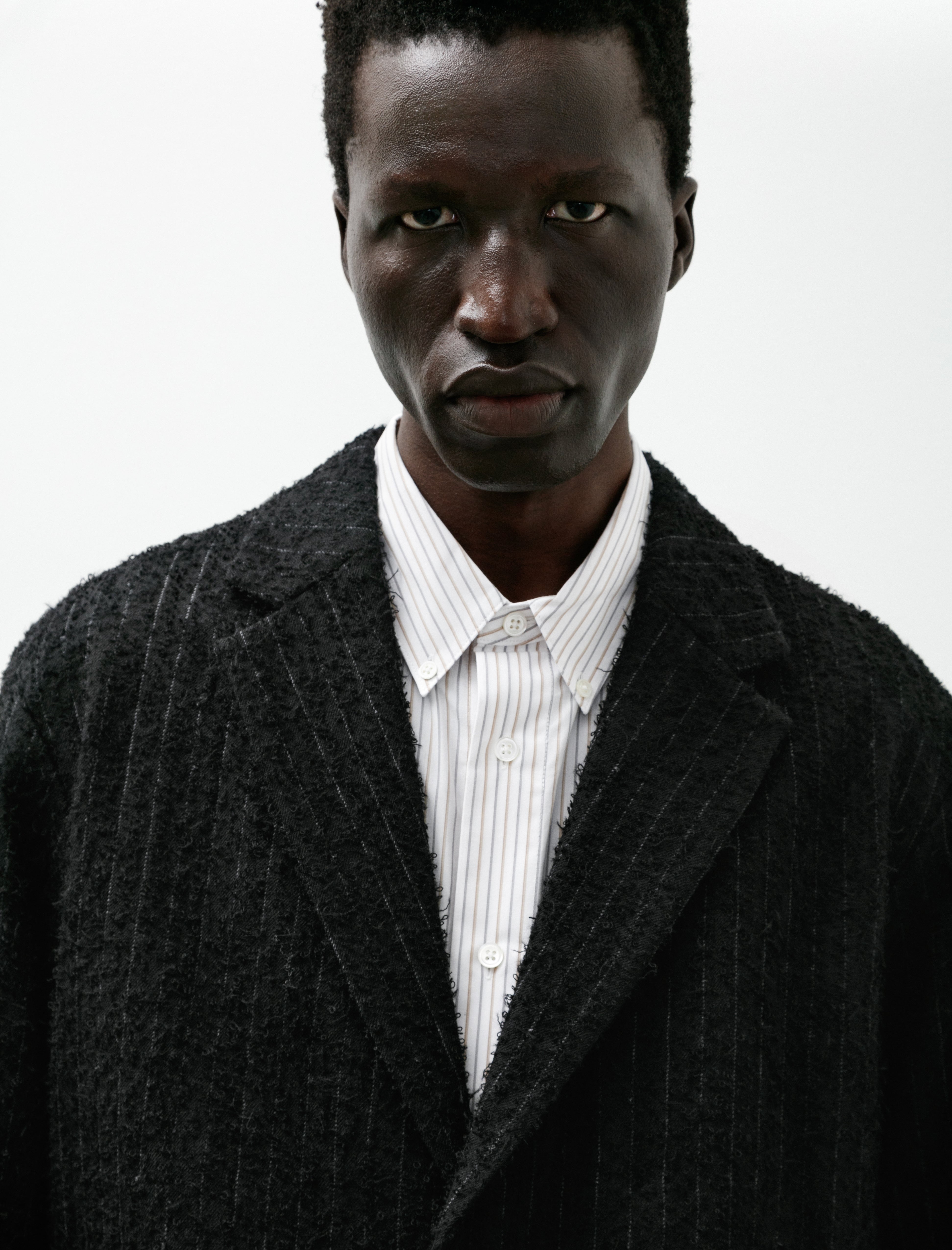 Polyploid Tailored Jacket C Black Stripe