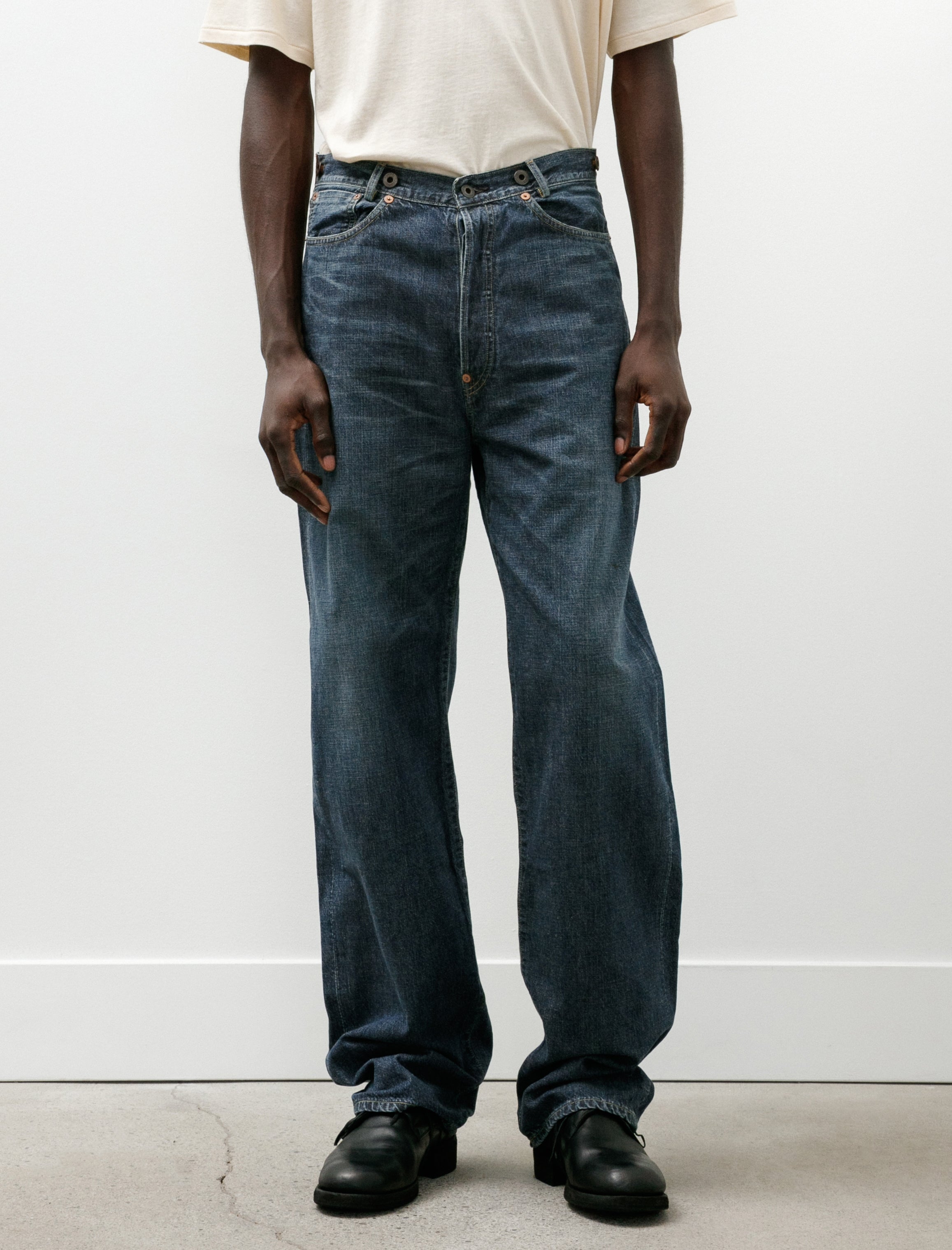 Taiga Takahashi Lot 721 Damaged Denim Trousers C 1930s Indigo