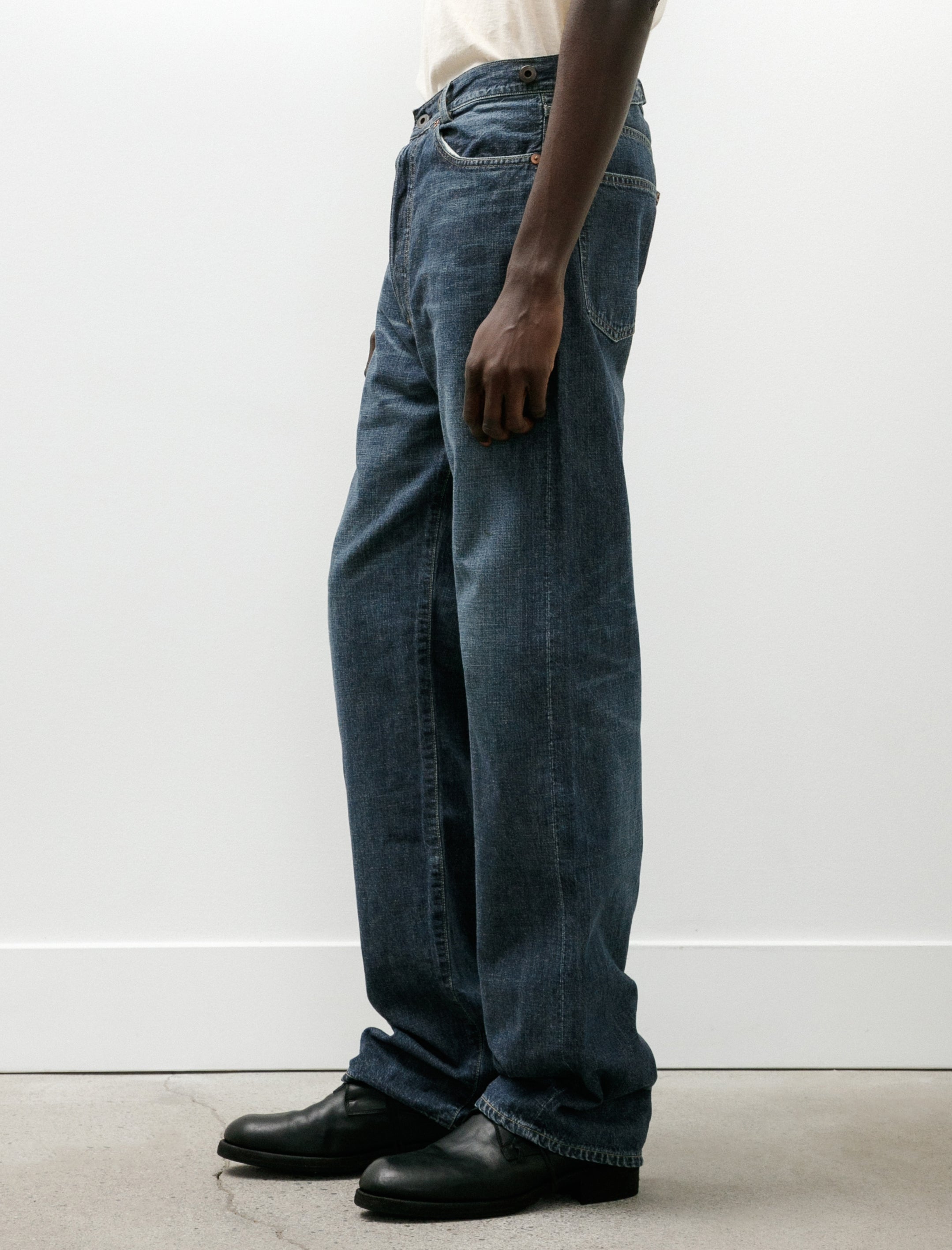 Taiga Takahashi Lot 721 Damaged Denim Trousers C 1930s Indigo