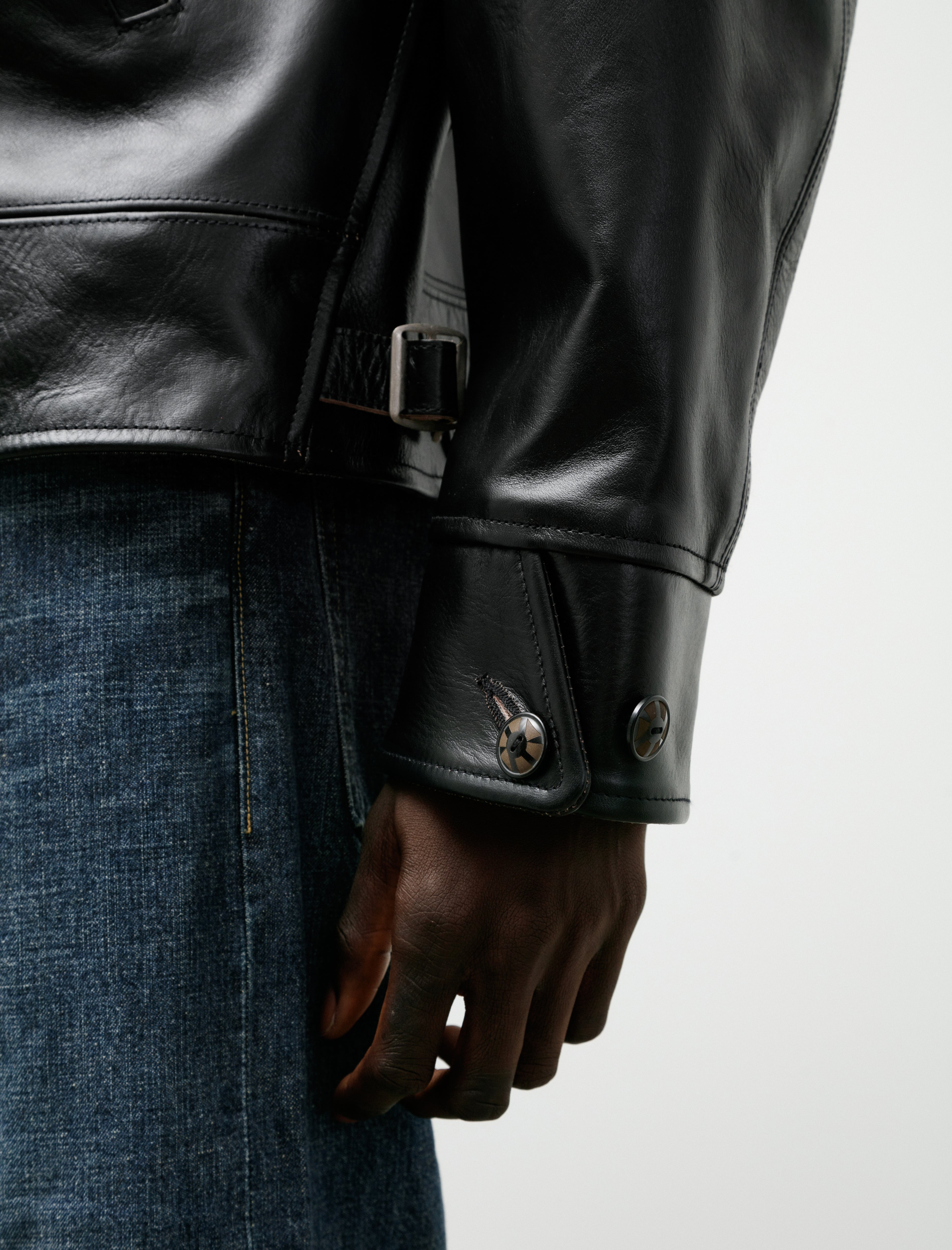 Taiga Takahashi Lot 802 Cossack Horse Leather Jacket Black