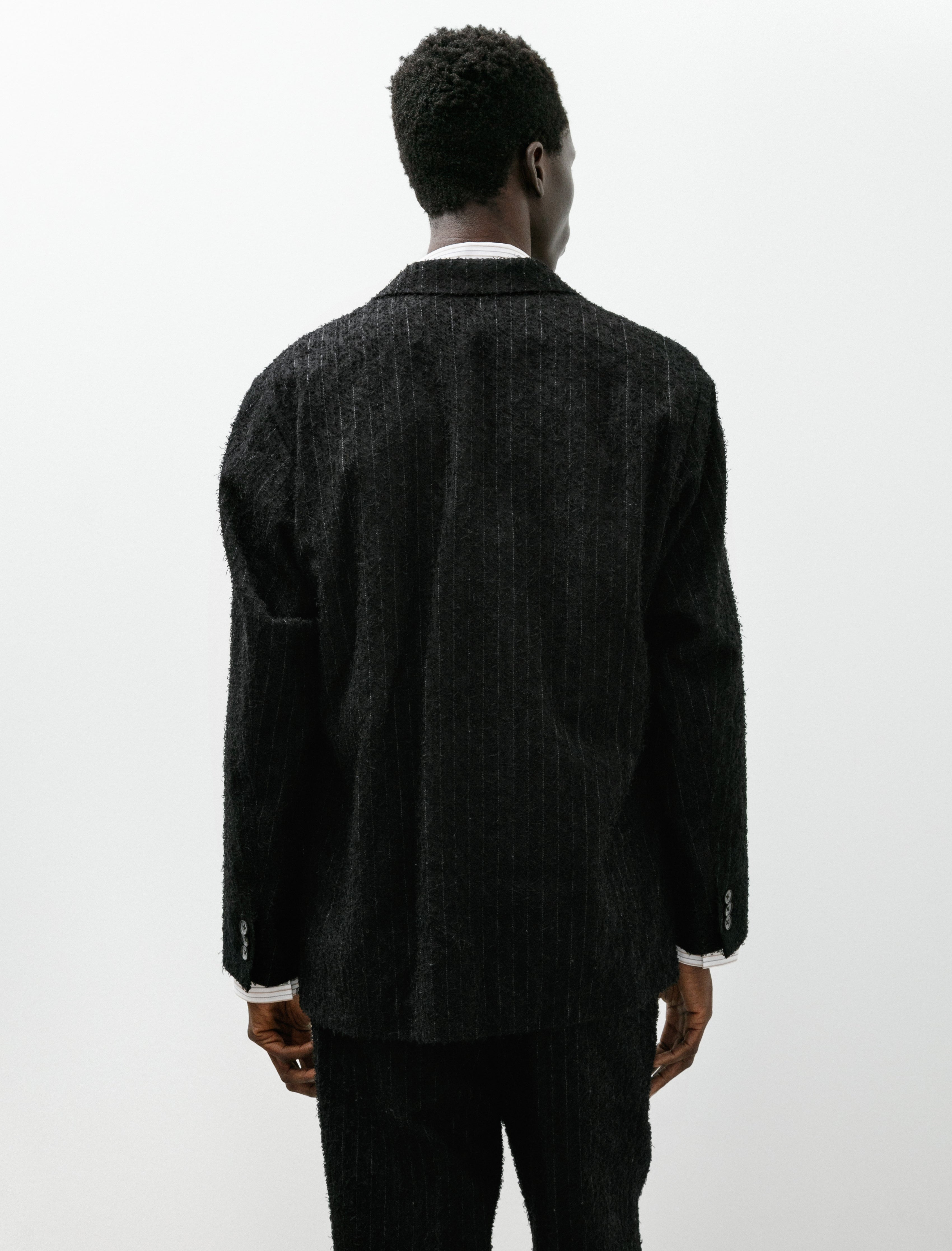 Polyploid Tailored Jacket C Black Stripe