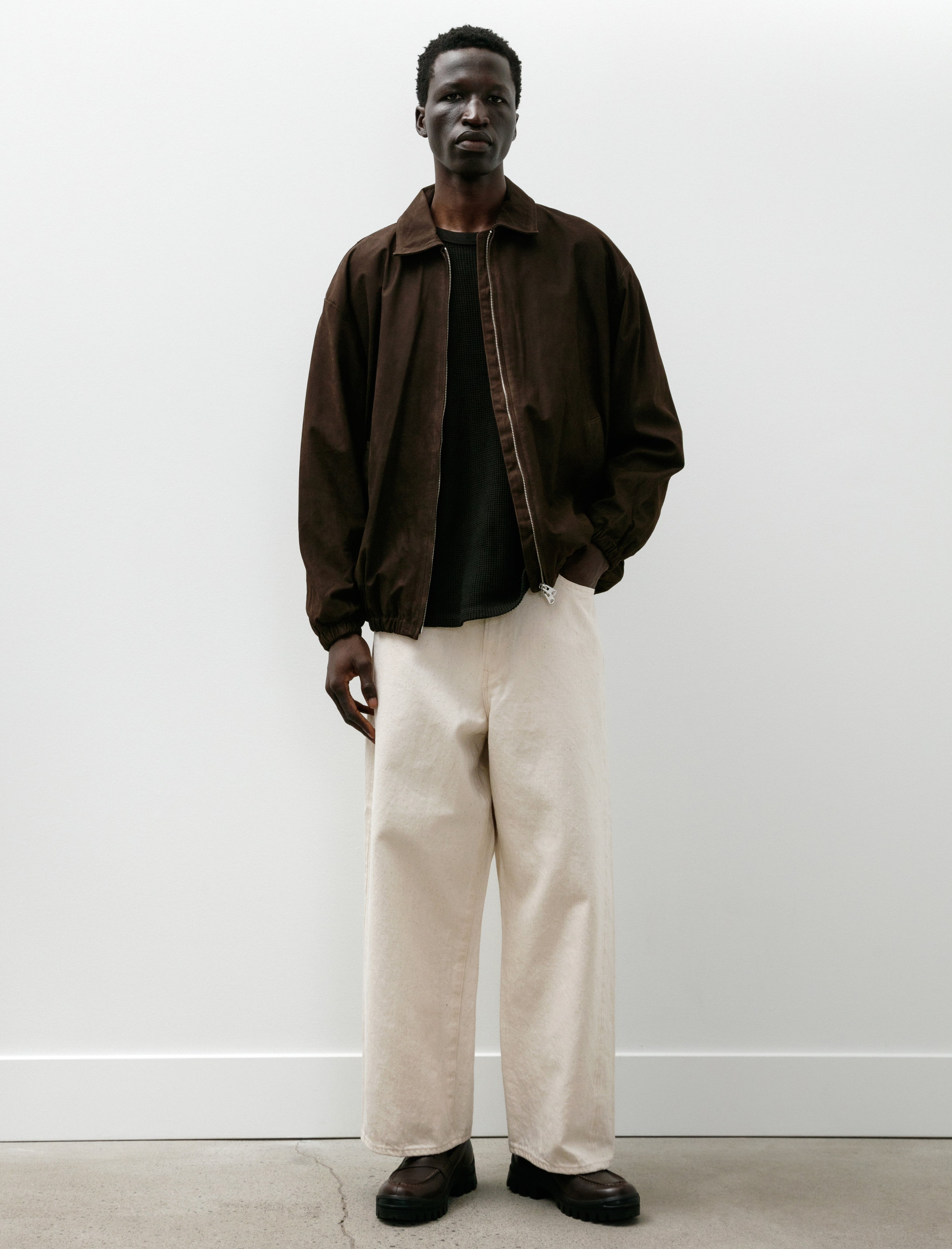 Yoko Zip Blouson Brown Nubuck