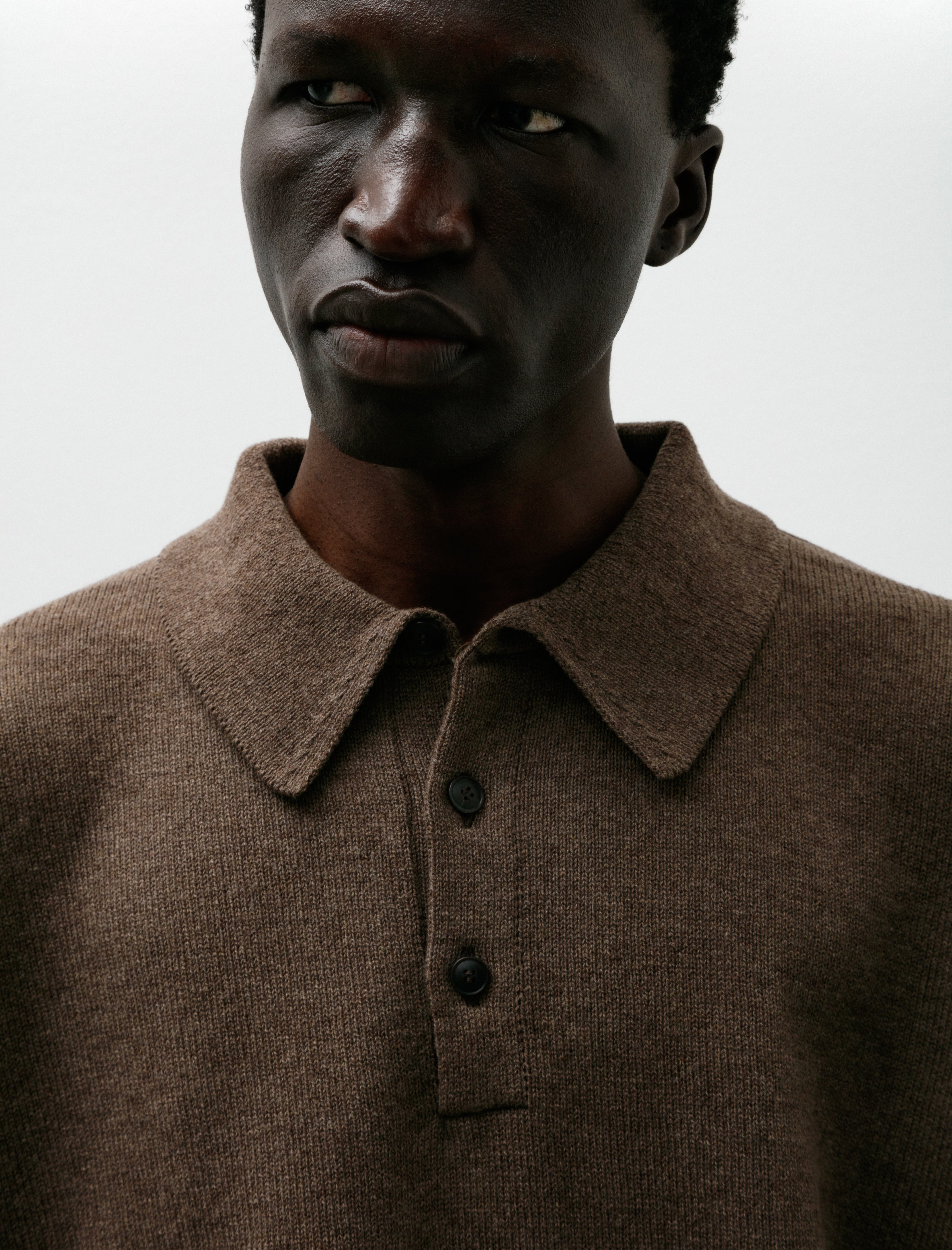 Yoko Sakamoto Knit Polo Brown