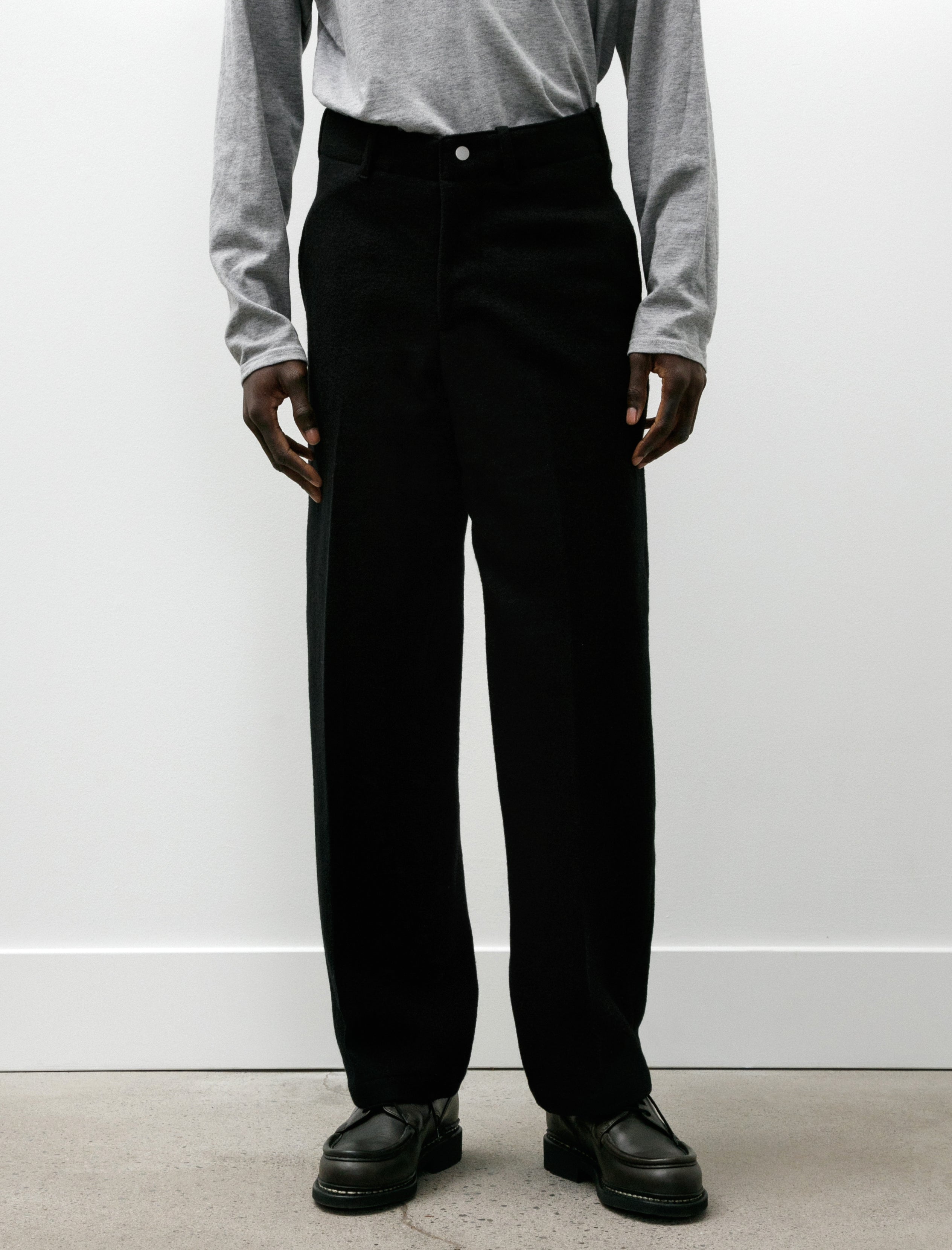 Lady White Co. Crater Wool Trousers Black