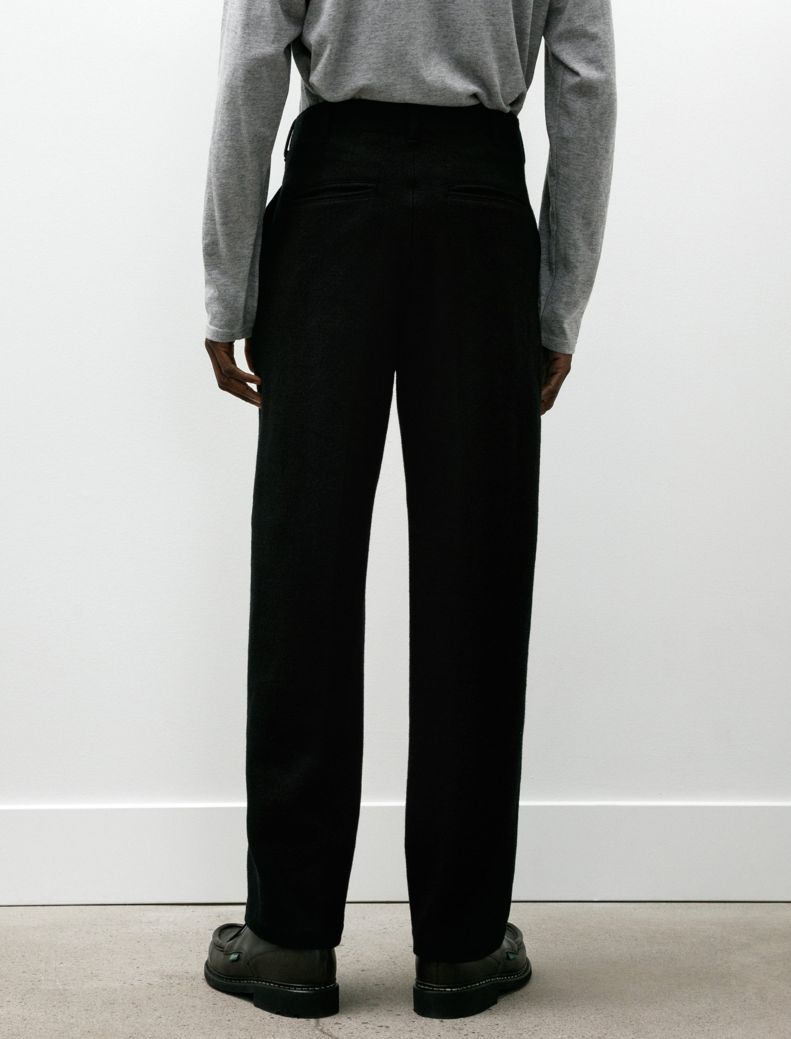 Lady White Co. Crater Wool Trousers Black