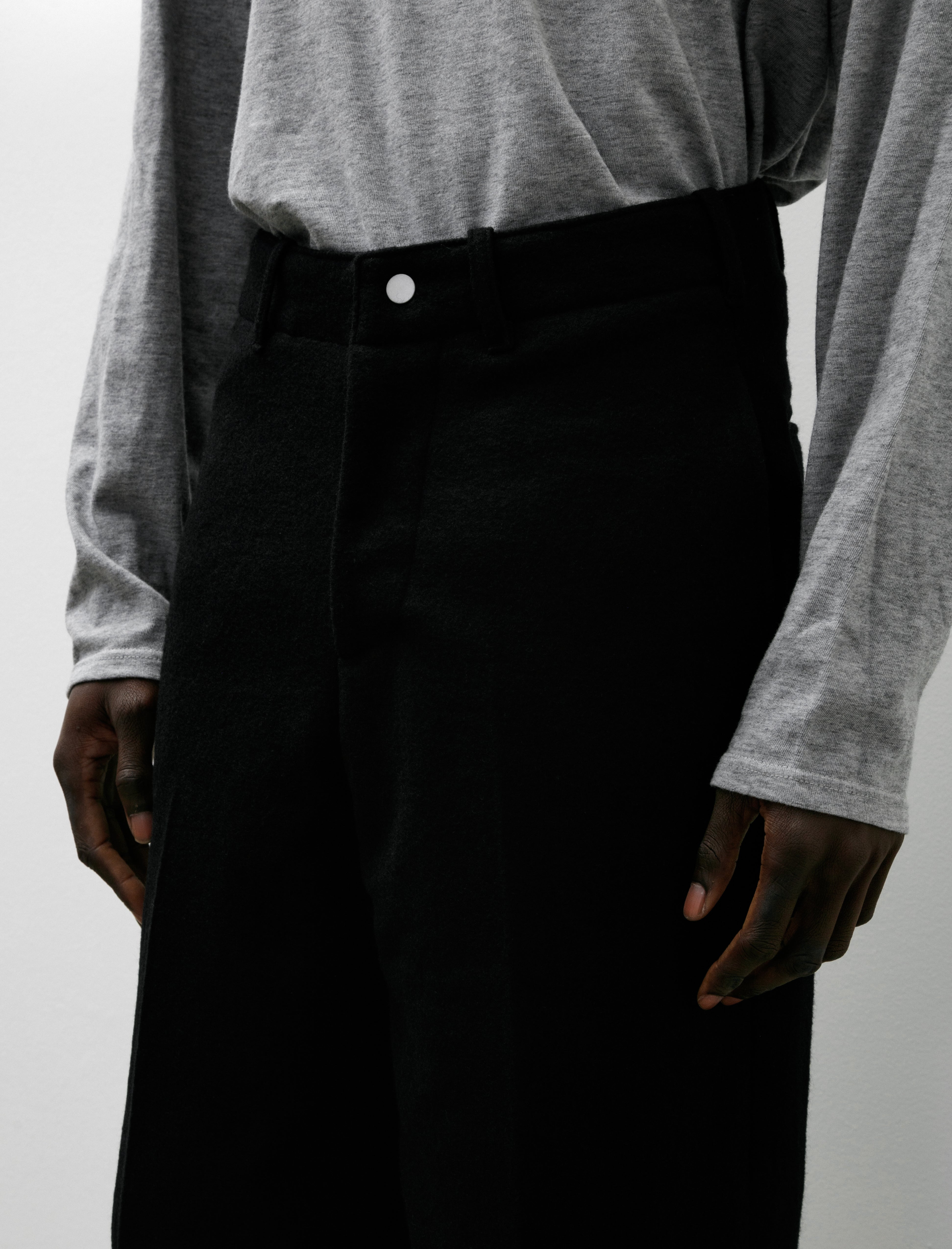 Lady White Co. Crater Wool Trousers Black