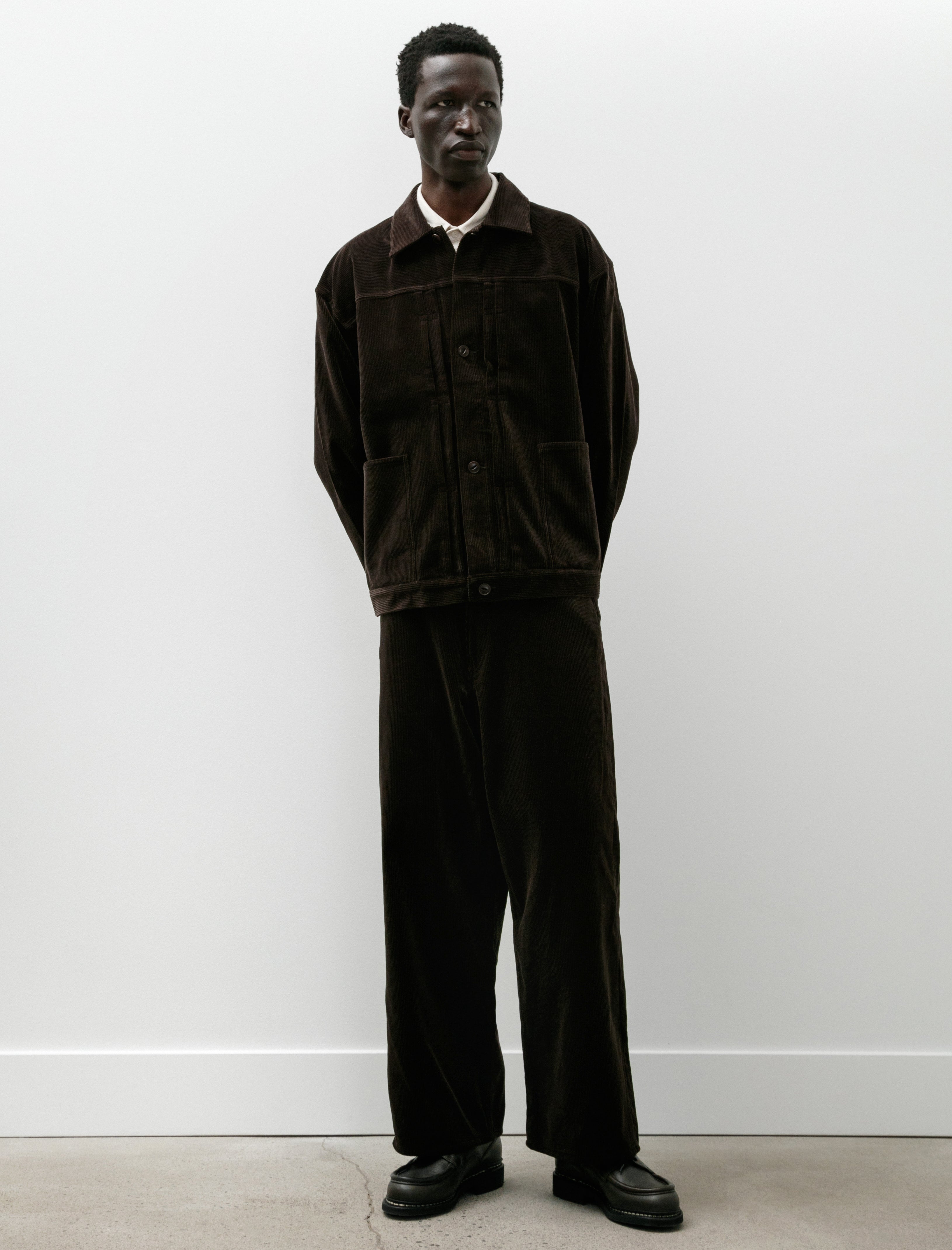 Yoko Sakamoto 5 Pocket Baggy Pants Brown Corduroy