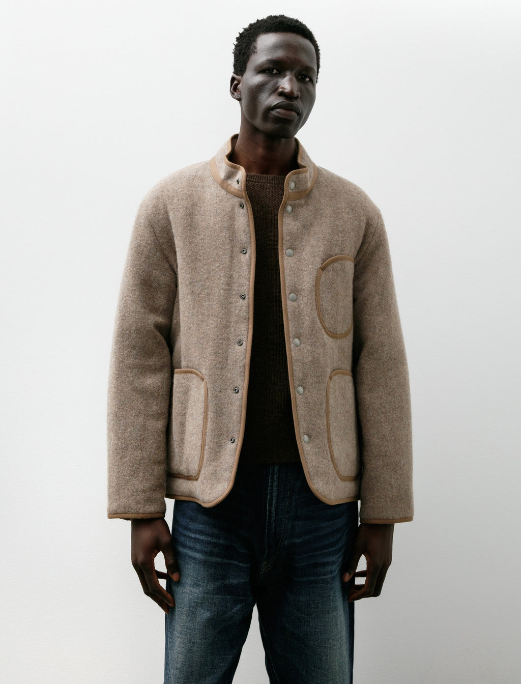 ジャケット・アウター taiga igari tweed act jacket 24ss Taiga Takahashi Lot 323 Quilt Lining Blanket Jacket Beige – Neighbour