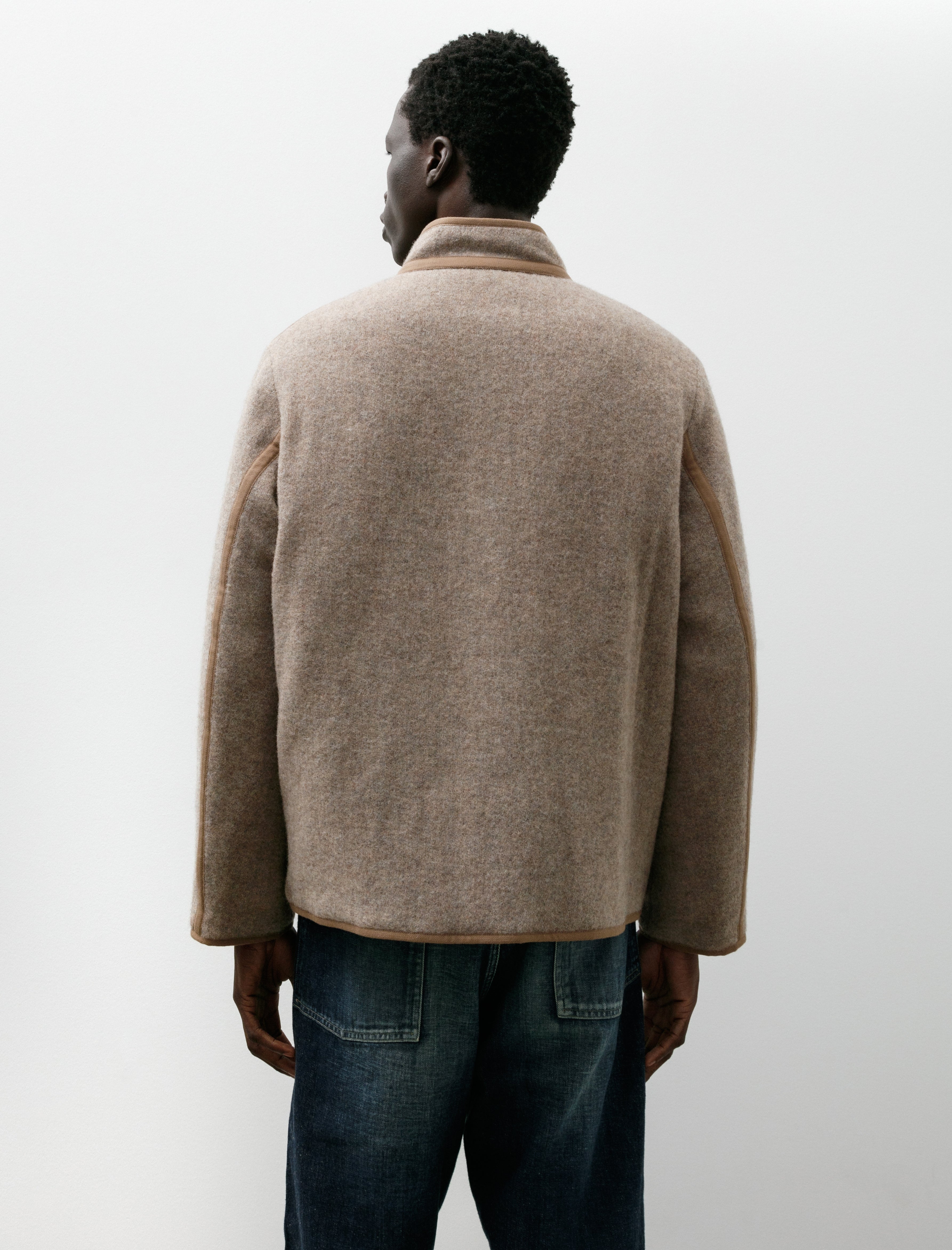 Taiga Takahashi Lot 323 Quilt Lining Blanket Jacket Beige