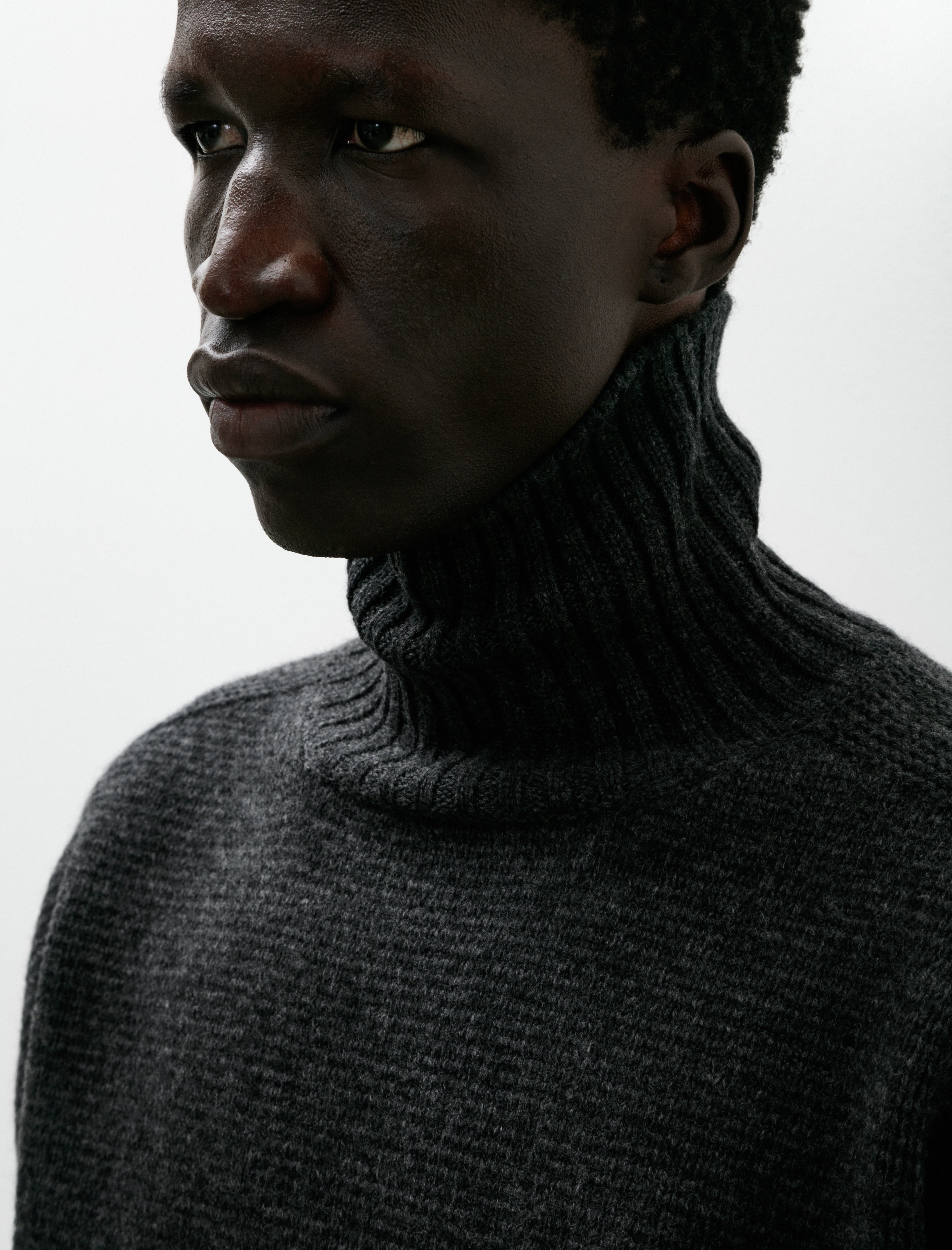 Taiga Takahashi Lot 527 ARC Turtleneck Sweater Wool Cashmere Charcoal