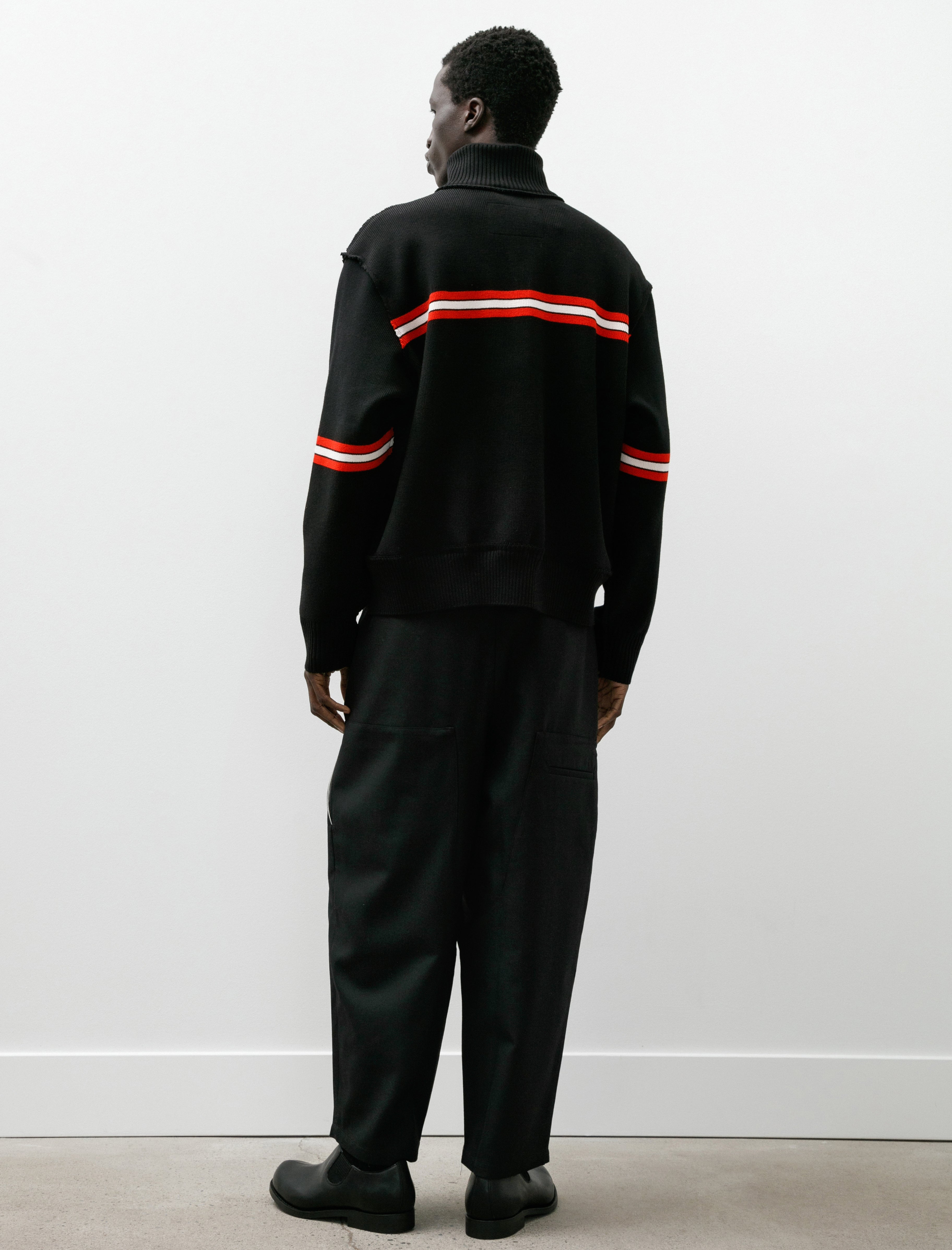 Camiel Fortgens Seamans Sweater Black/White/Red Stripe