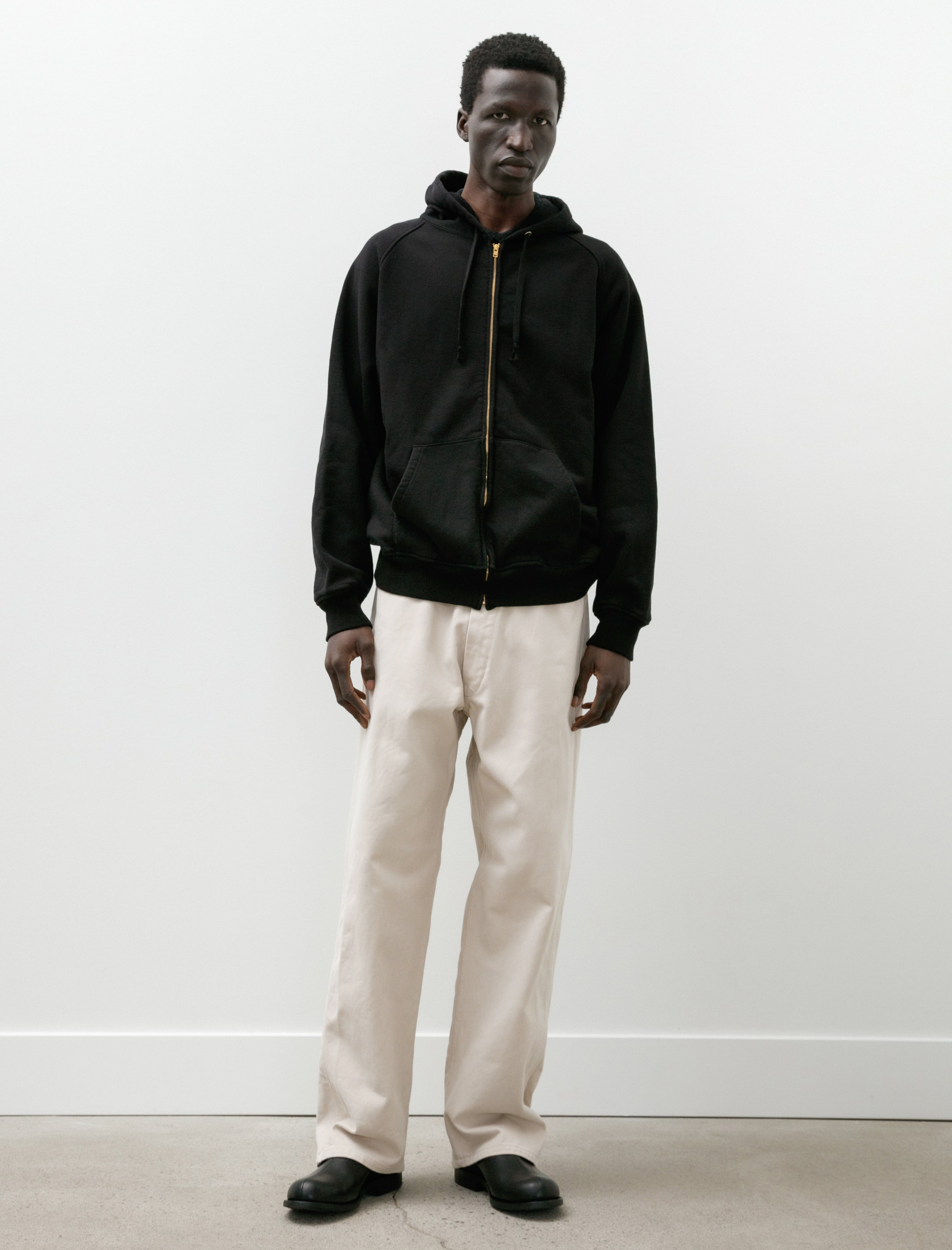 Comoli Cotton Twill Work Pants Ivory
