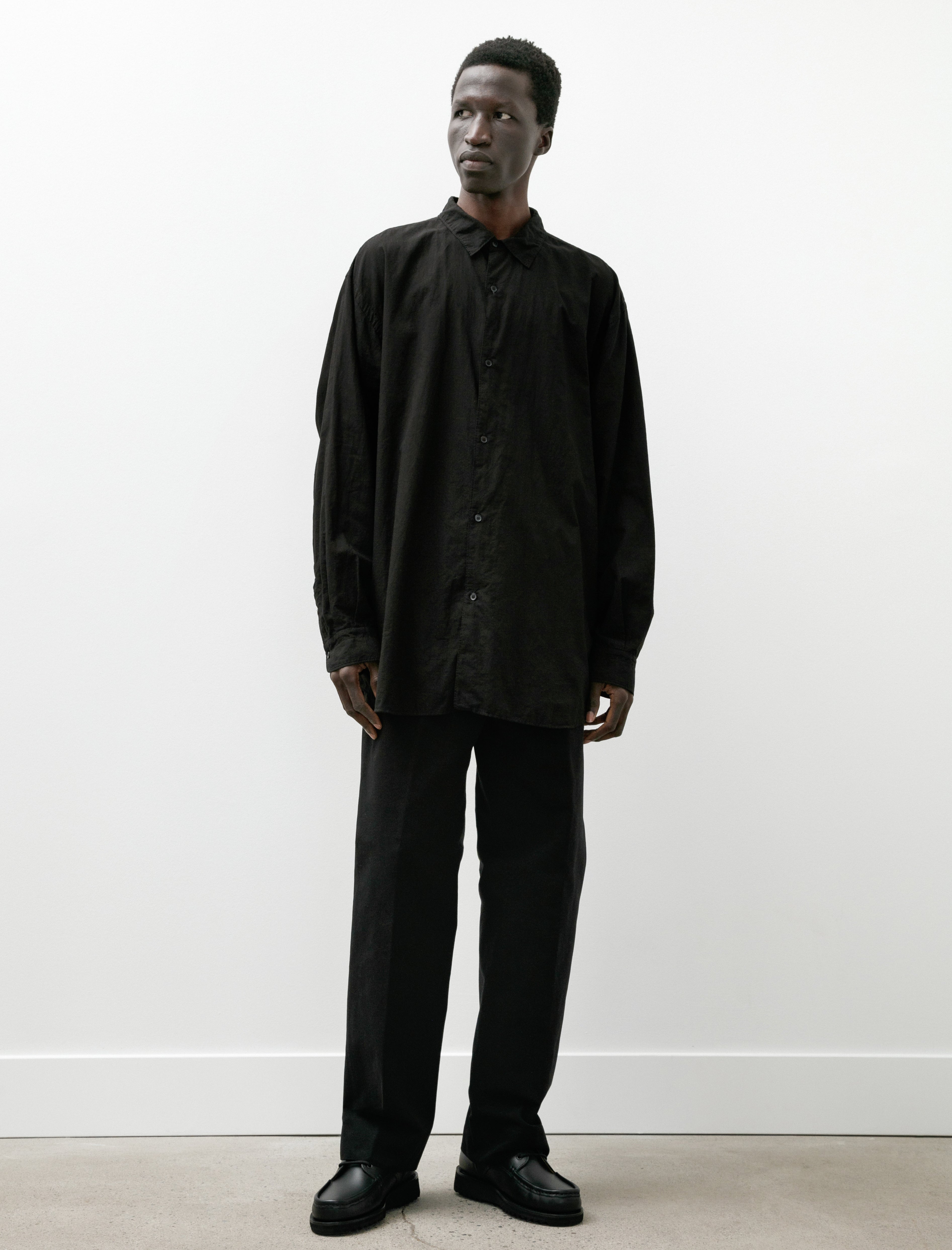 Comoli Post Work Twill Pants Black