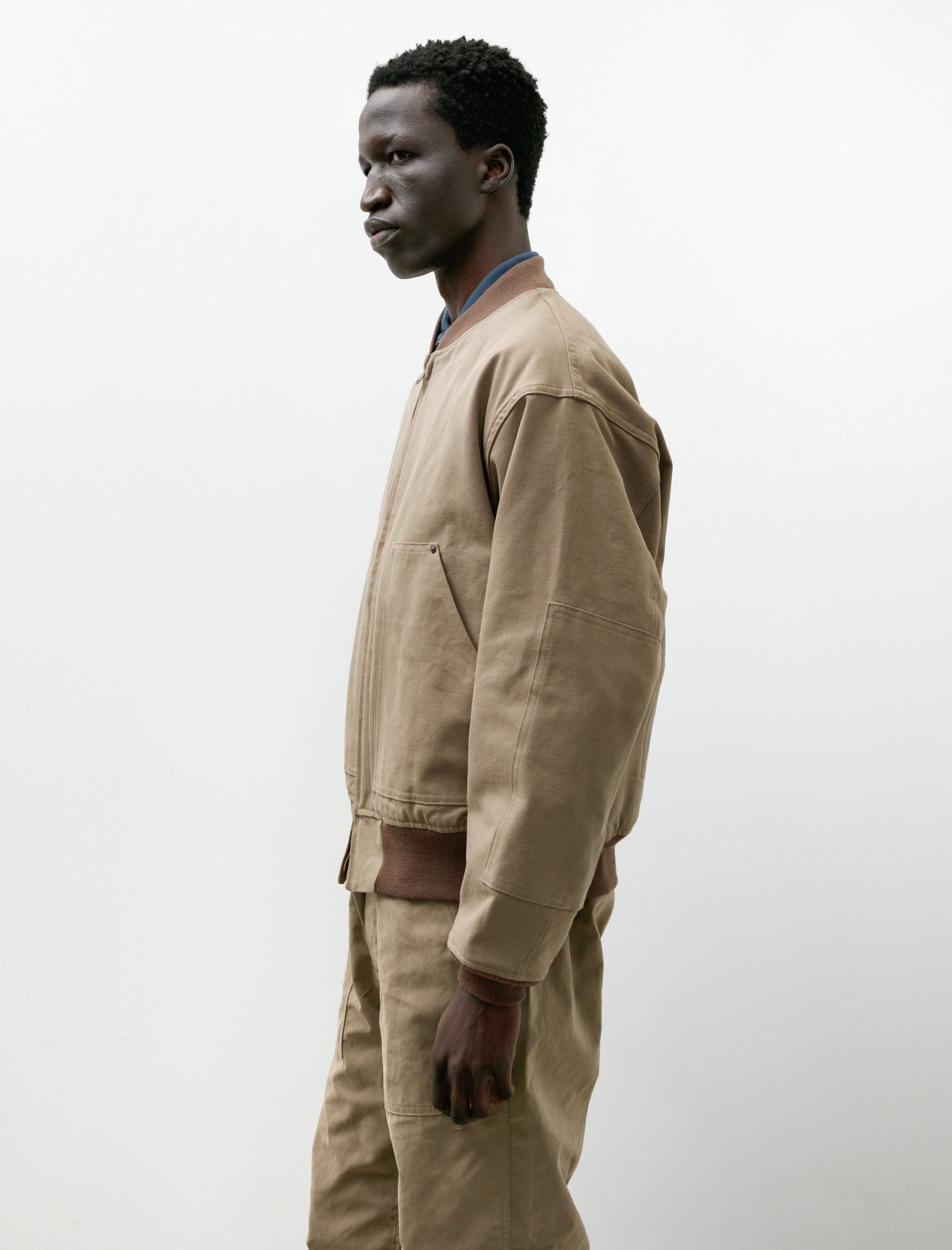 Duck Cloth Workaday Blouson Taupe Beige