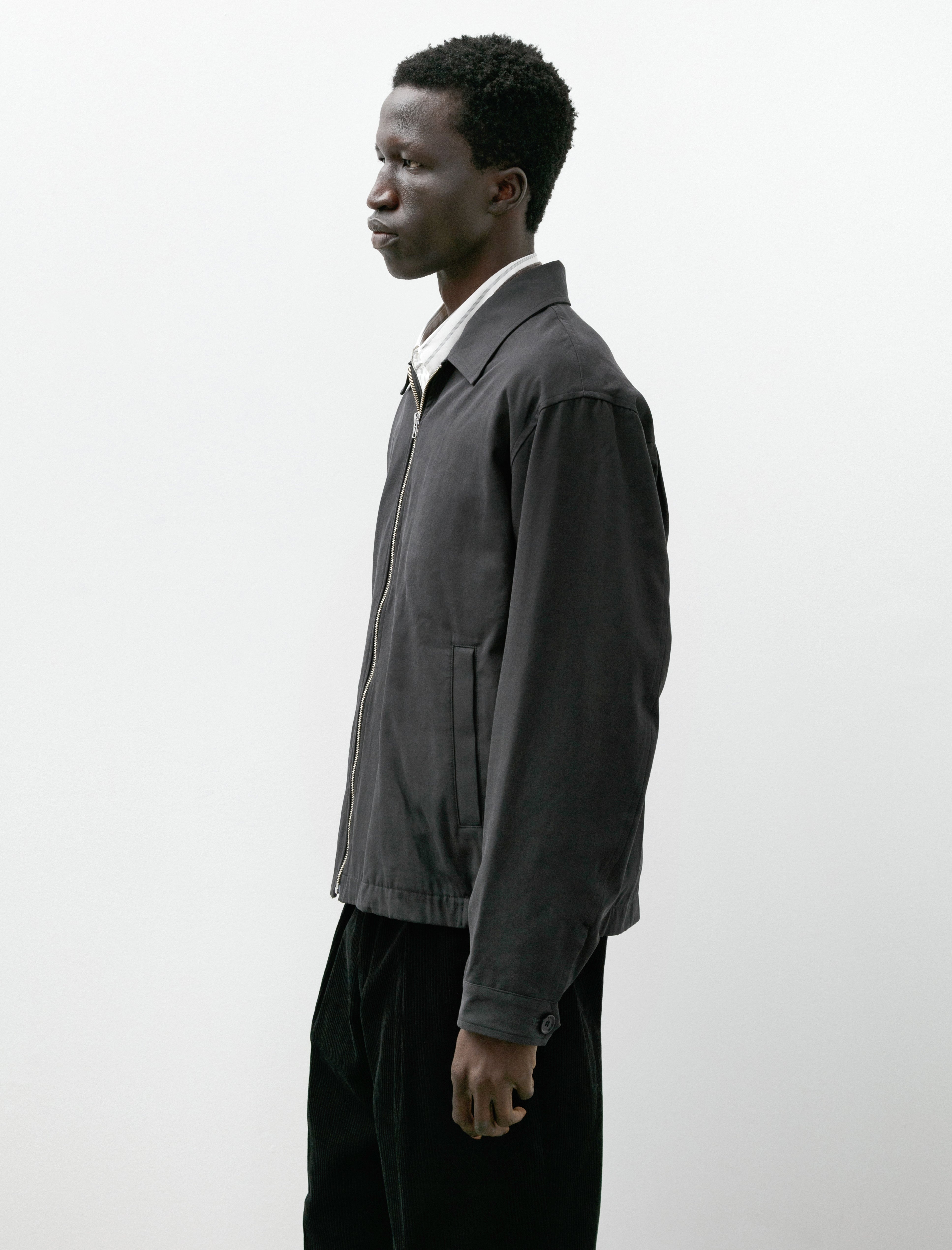 Ernie Palo Nidom Gabardine Zip Blouson Black