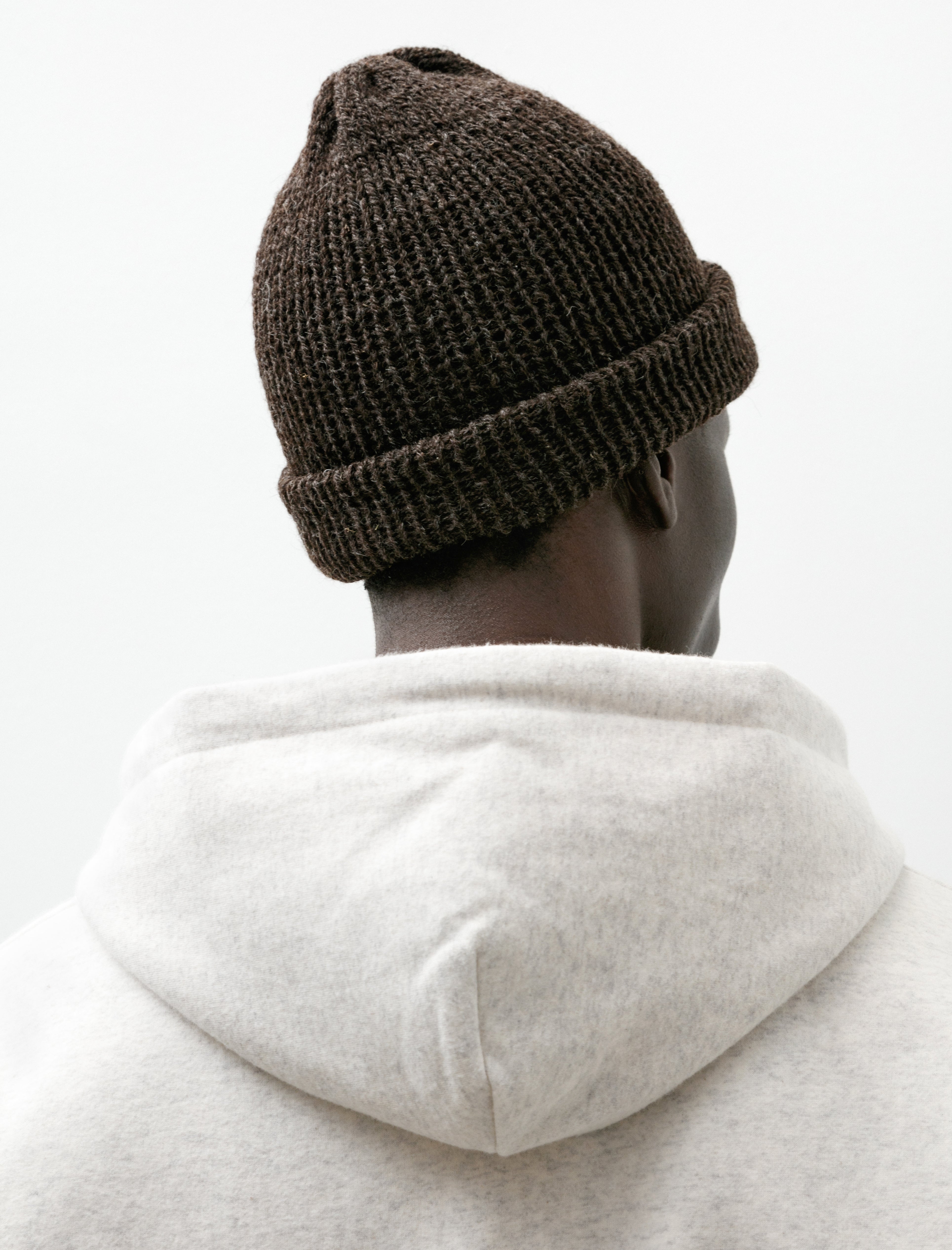 Dana Lee Brown Double Layer Toque Sheep's Black