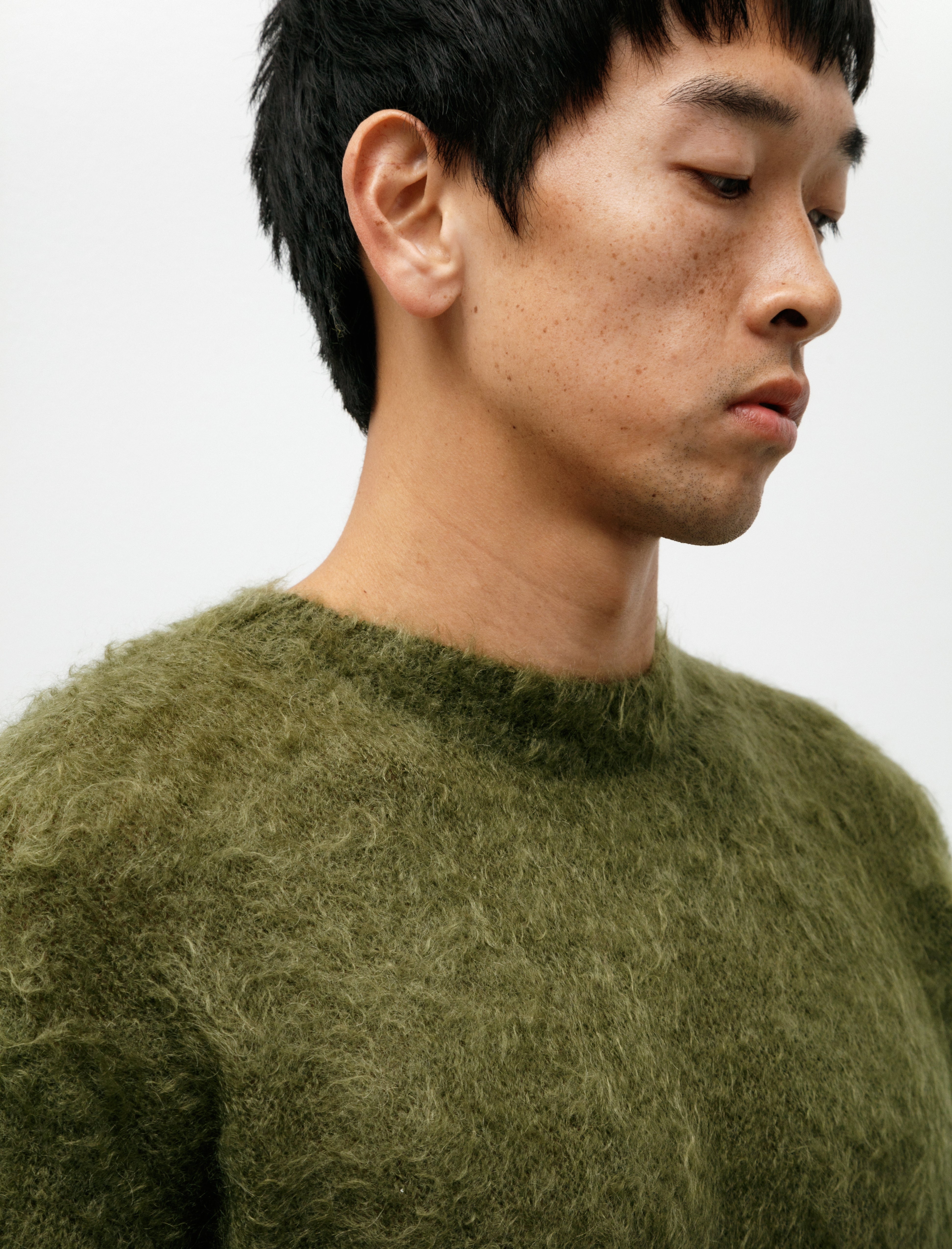 Auralee Brushed Super Kid Mohair P/O Olive