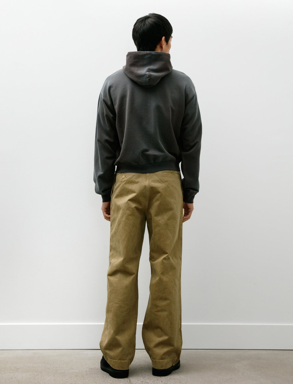 パンツ AURALEE ProductDyedFinxChinoOneTuckPants Auralee Product Dyed Finx Chino One-Tuck Pants Beige – Neighbour