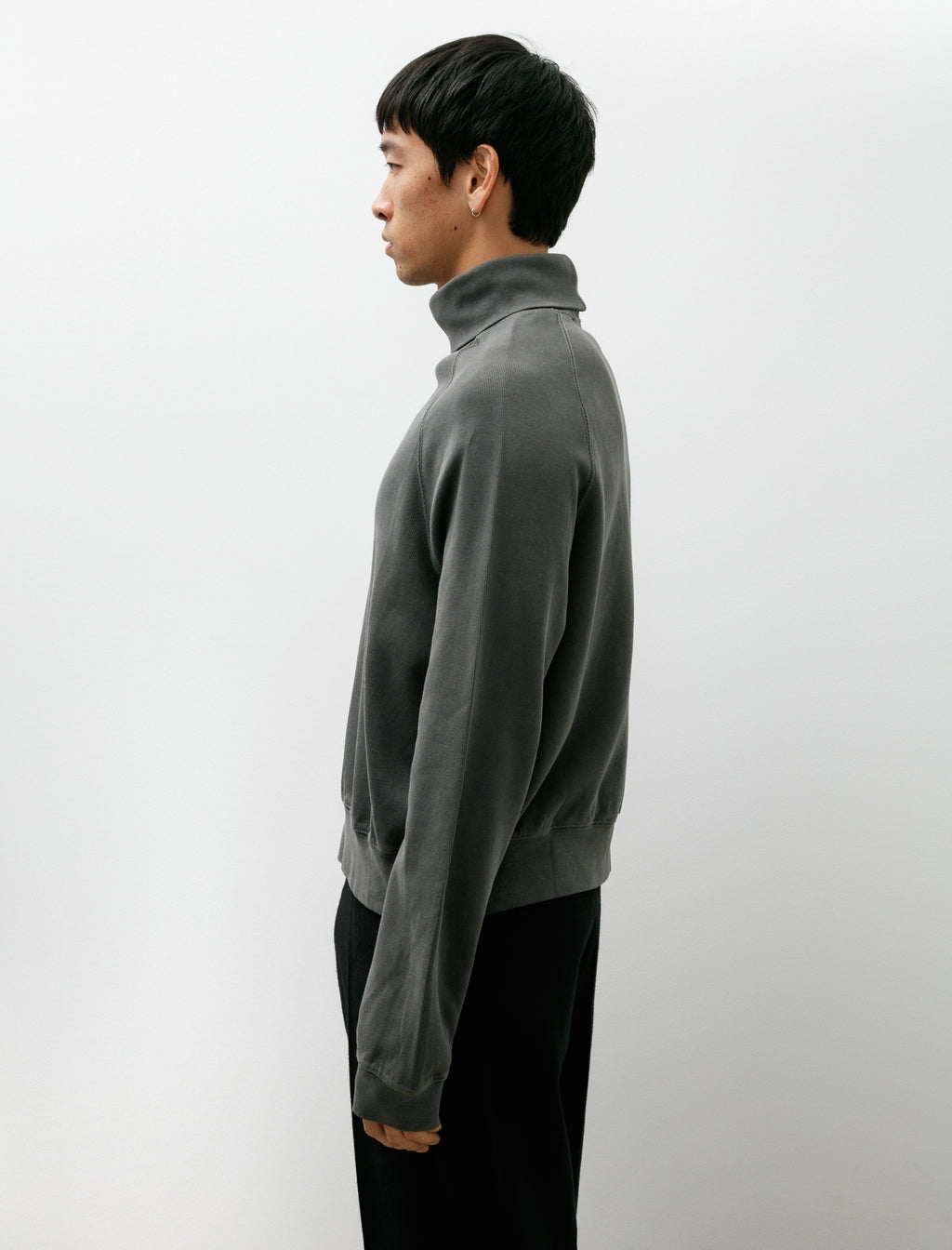 OUR LEGACY 25AW TUTOR ROLLNECK Tシャツ 44 Our Legacy Scholar Rollneck Worn Black Athletic Rib – Neighbour