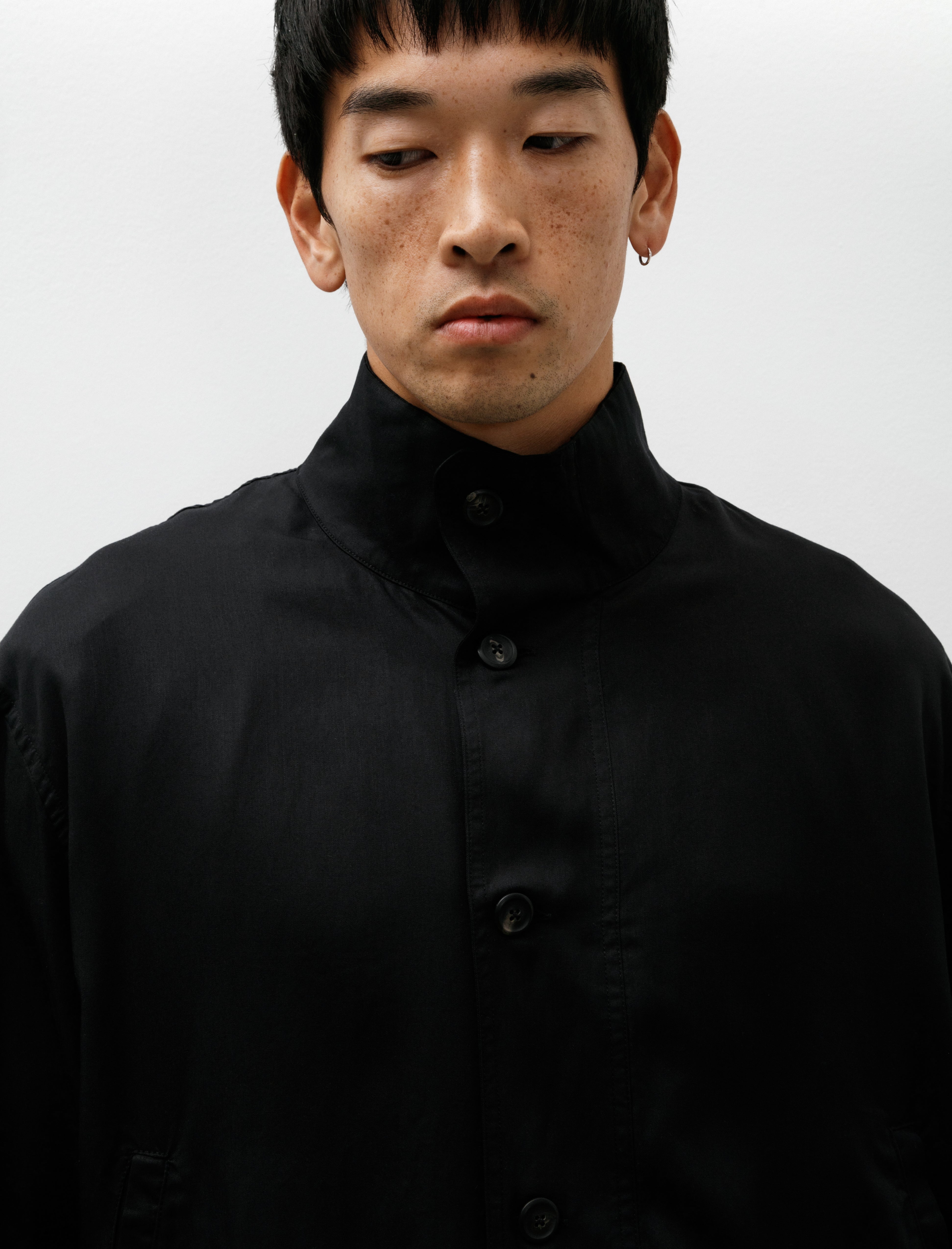 Our Legacy Mock Bomber Draping Black Lyocell