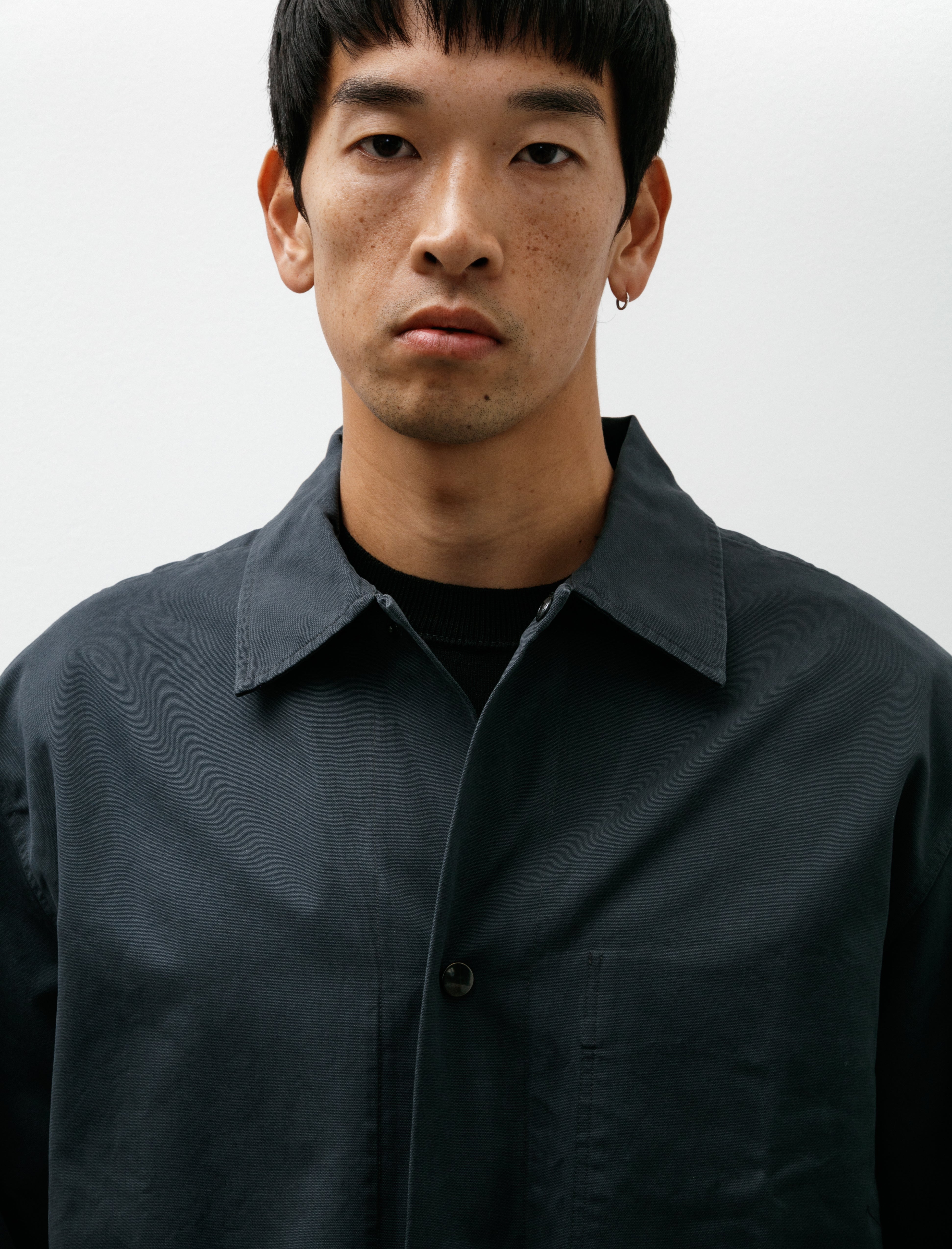 Margaret Howell MHL Chore Shirt Double Twisted Petrol