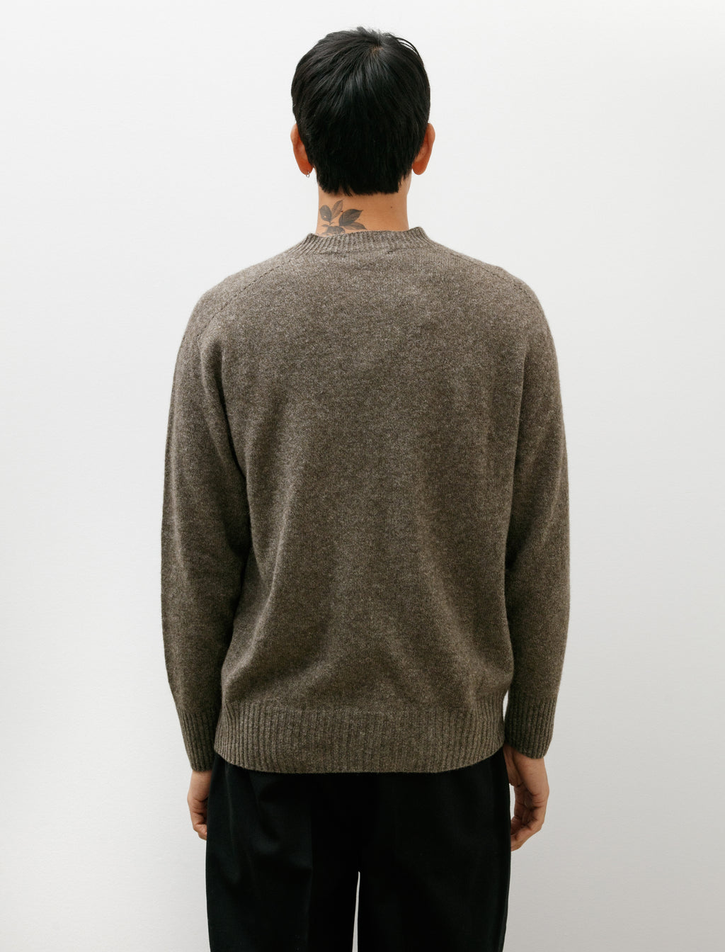 Margaret Howell Seamless Crewneck Wool Cashmere Natural Twist