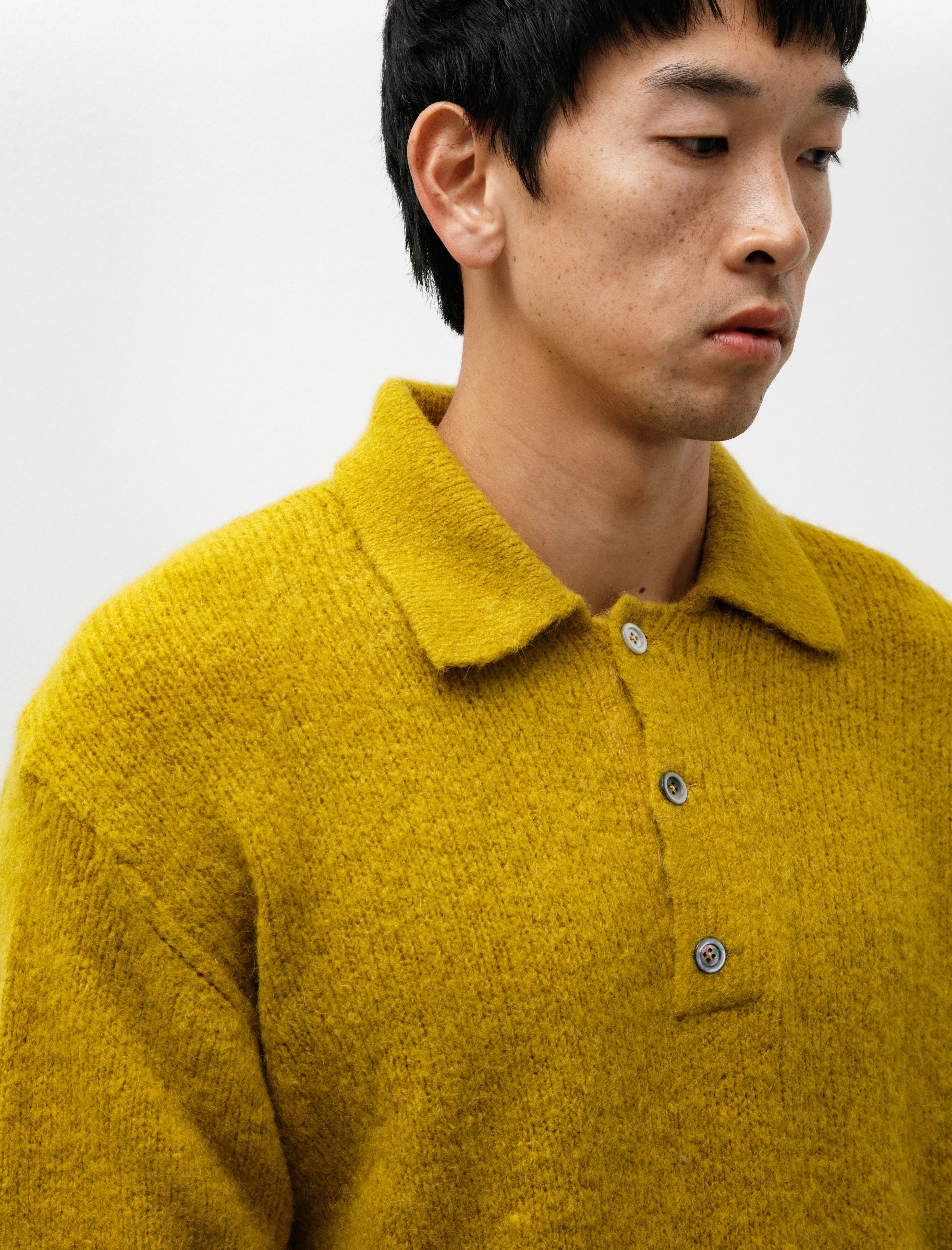 Norse Projects Rasmus Relaxed Brushed Polo Warm Yellow