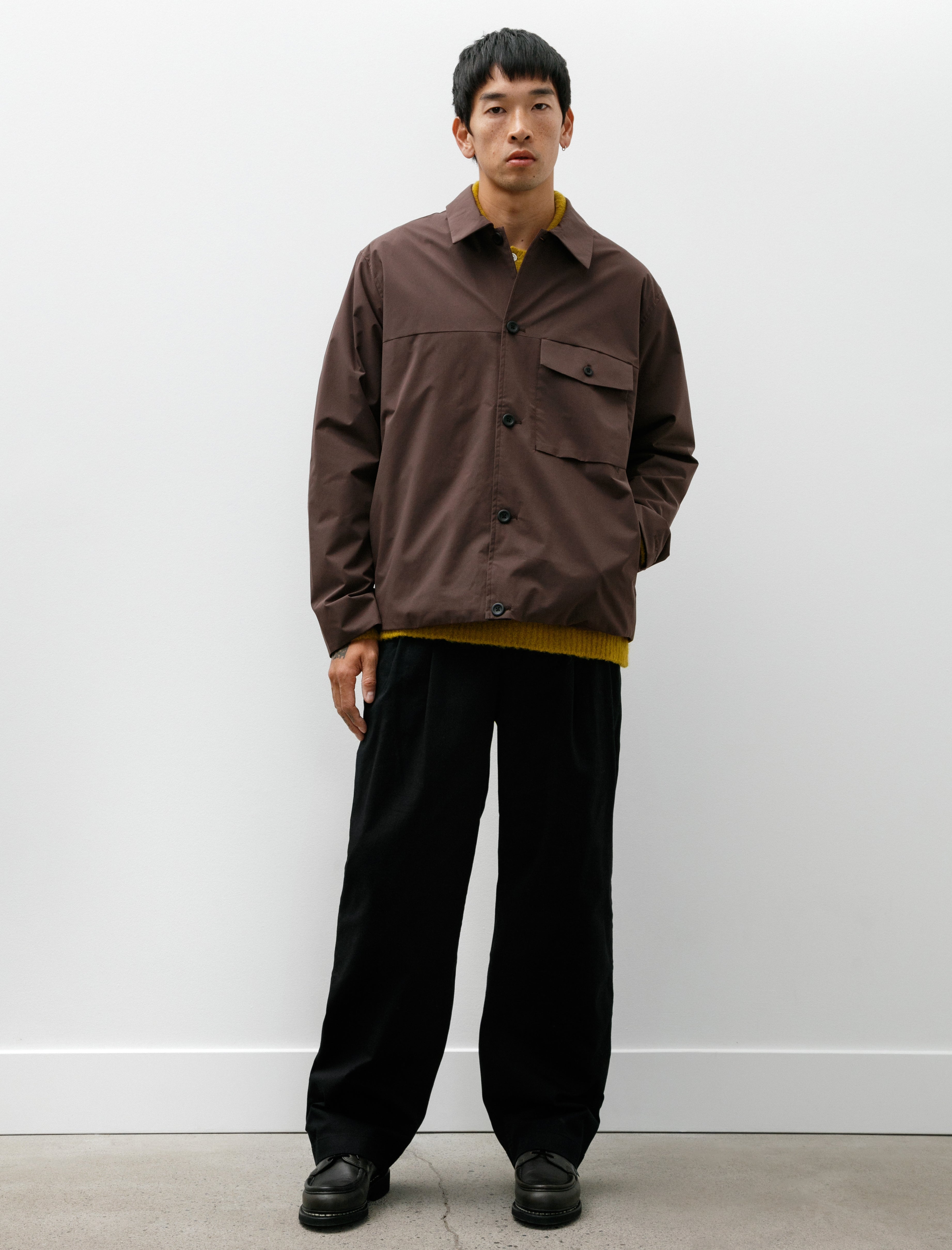 Norse Projects Benn Relaxed Twill Pleated Trouser Black