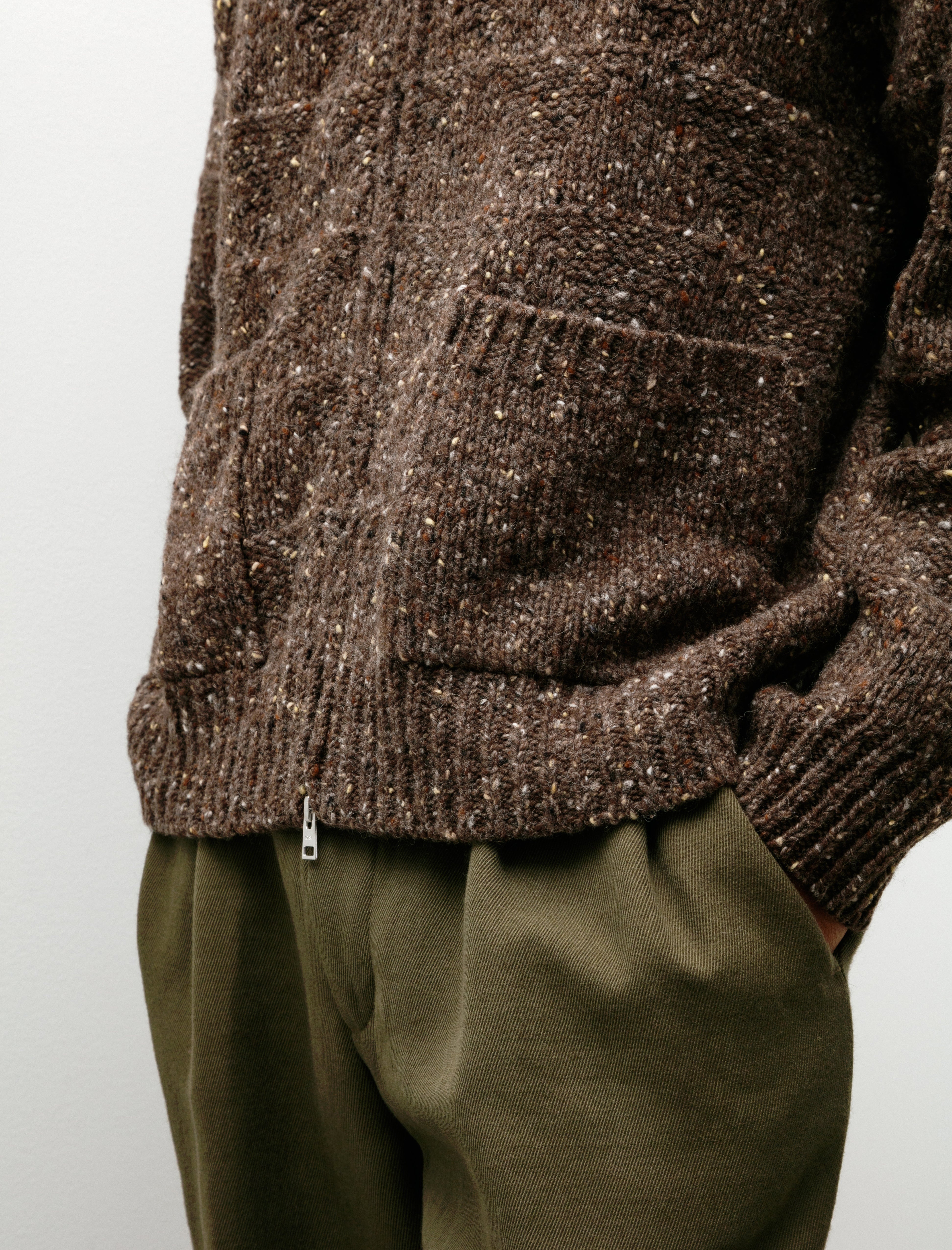 Norse Projects Erik Donegal Diamond Jacket Seal Brown