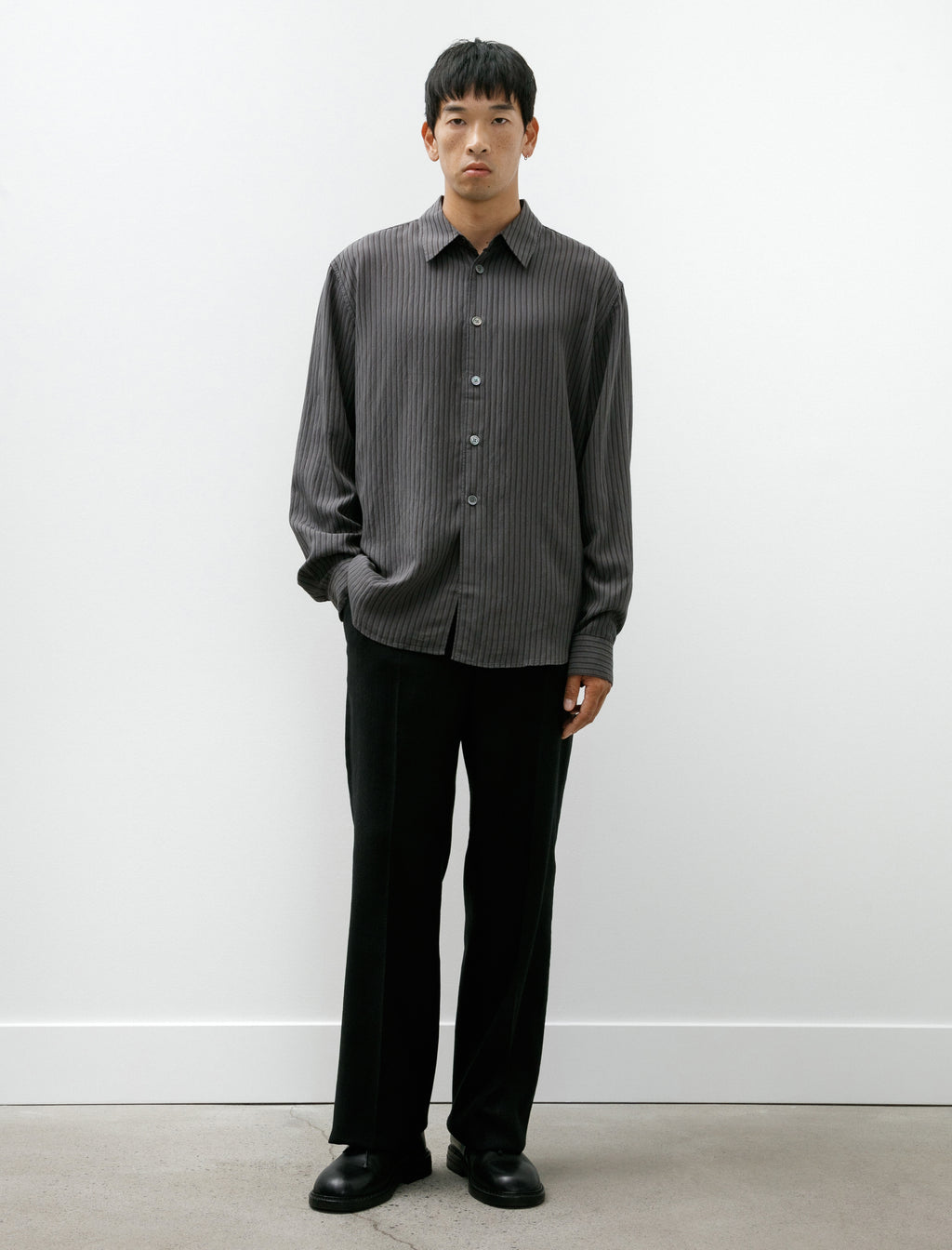 Our Legacy Borrowed Chino Coal Black Link Stripe Weave – Neighbour