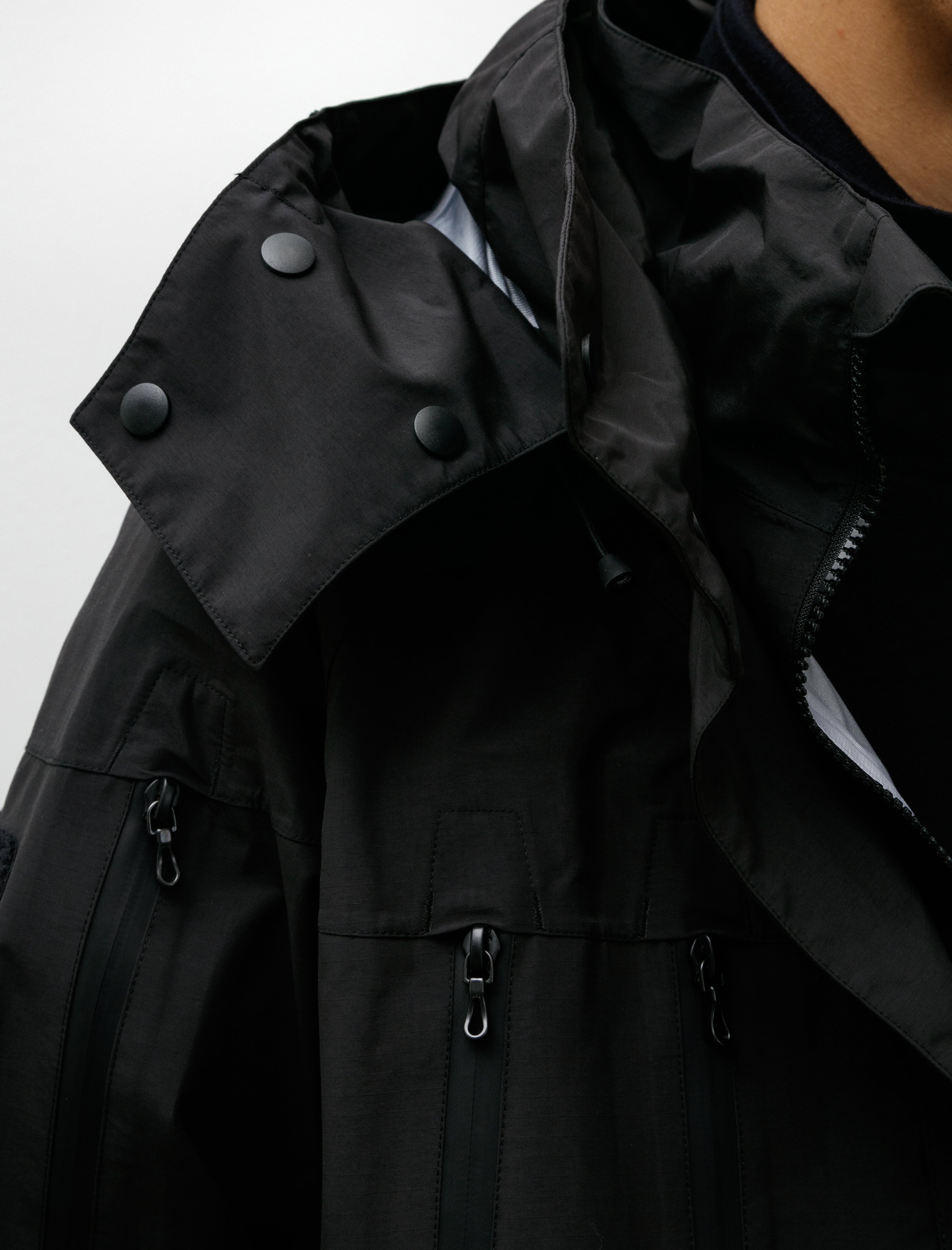 Niceness D.Darryl 3-Layer Ripstop Tactical Jacket Black