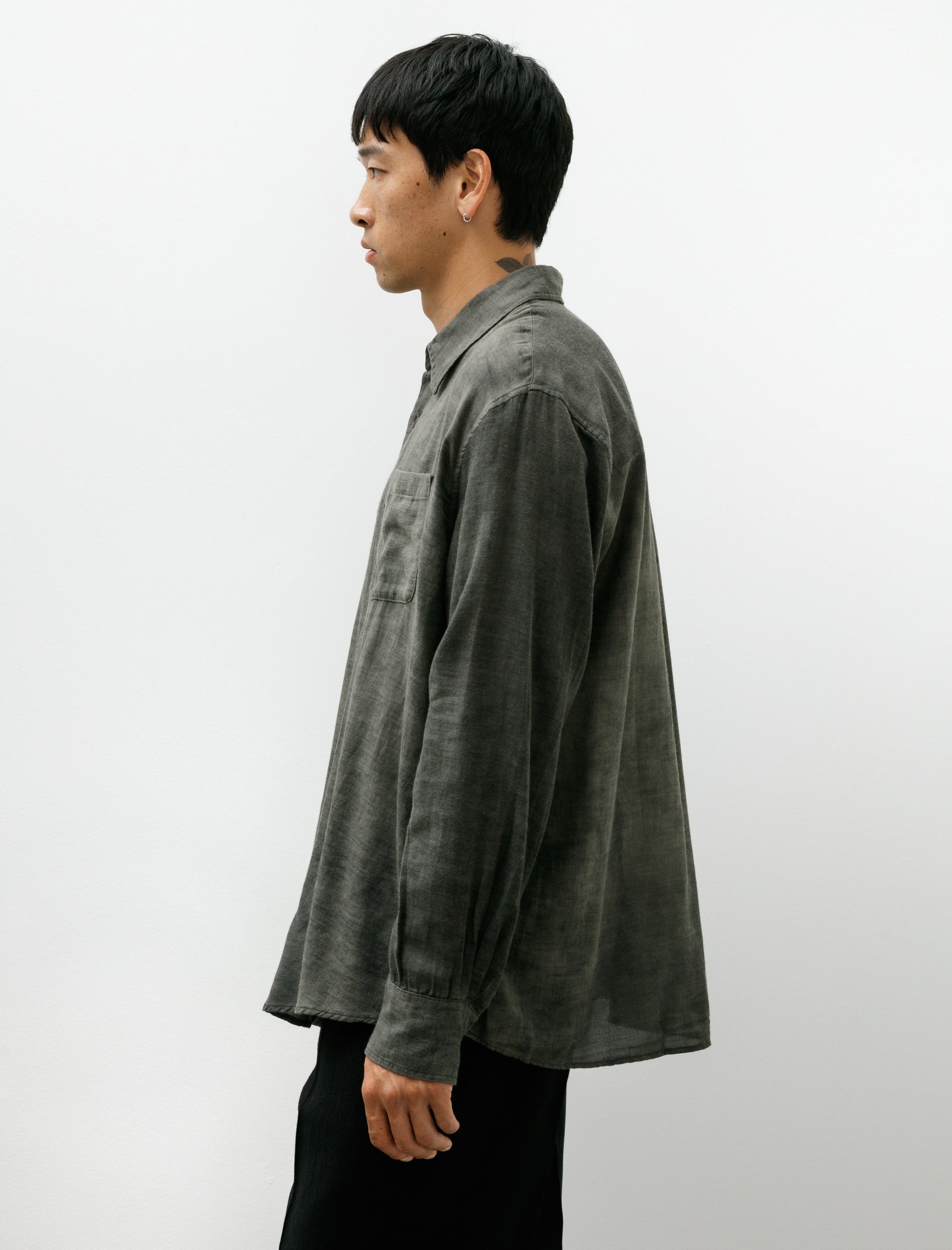 Our Legacy Above Shirt Dark Cloud Sparse Cotton Wool