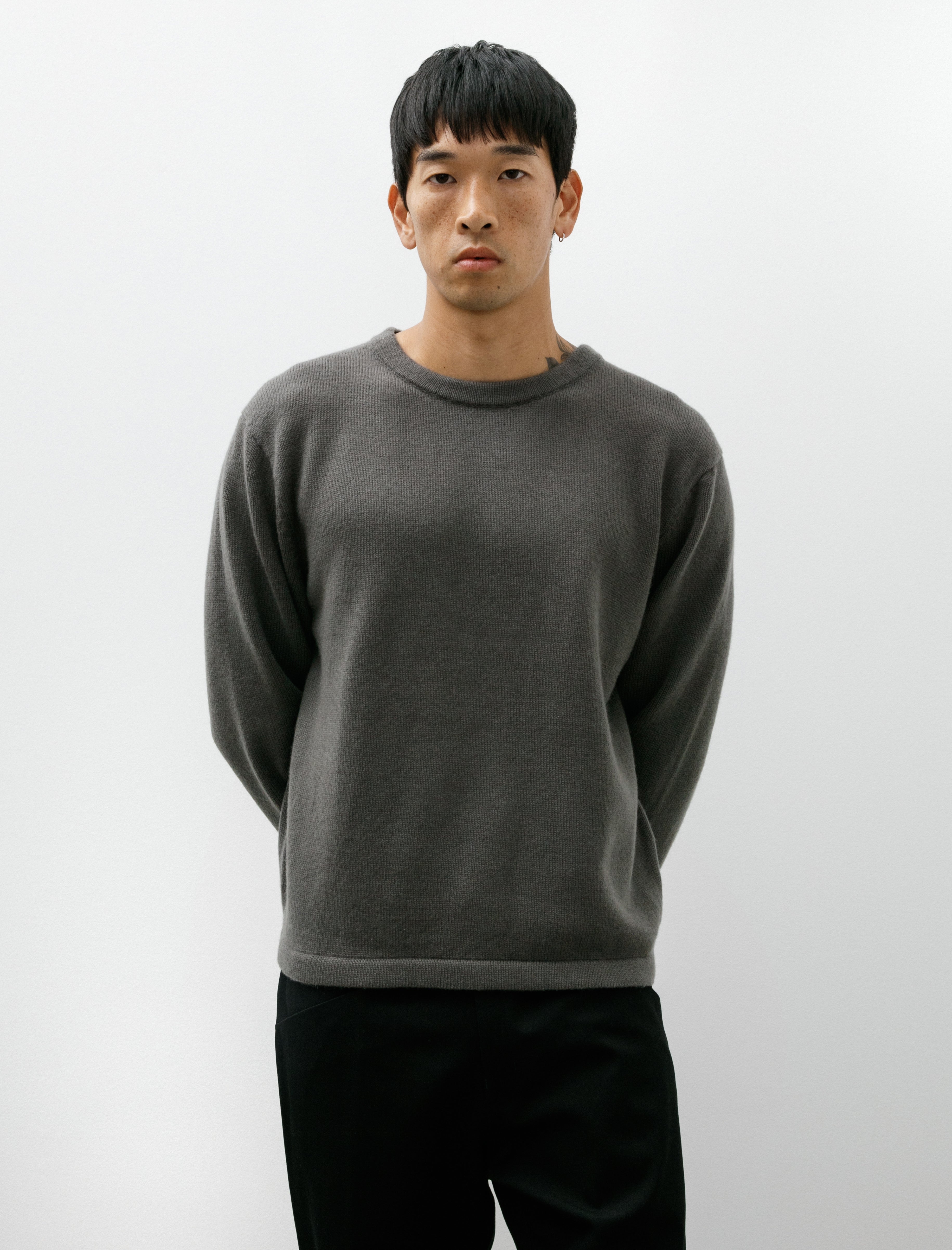 Lady White Co. Wool Cashmere Sweater Marine Grey