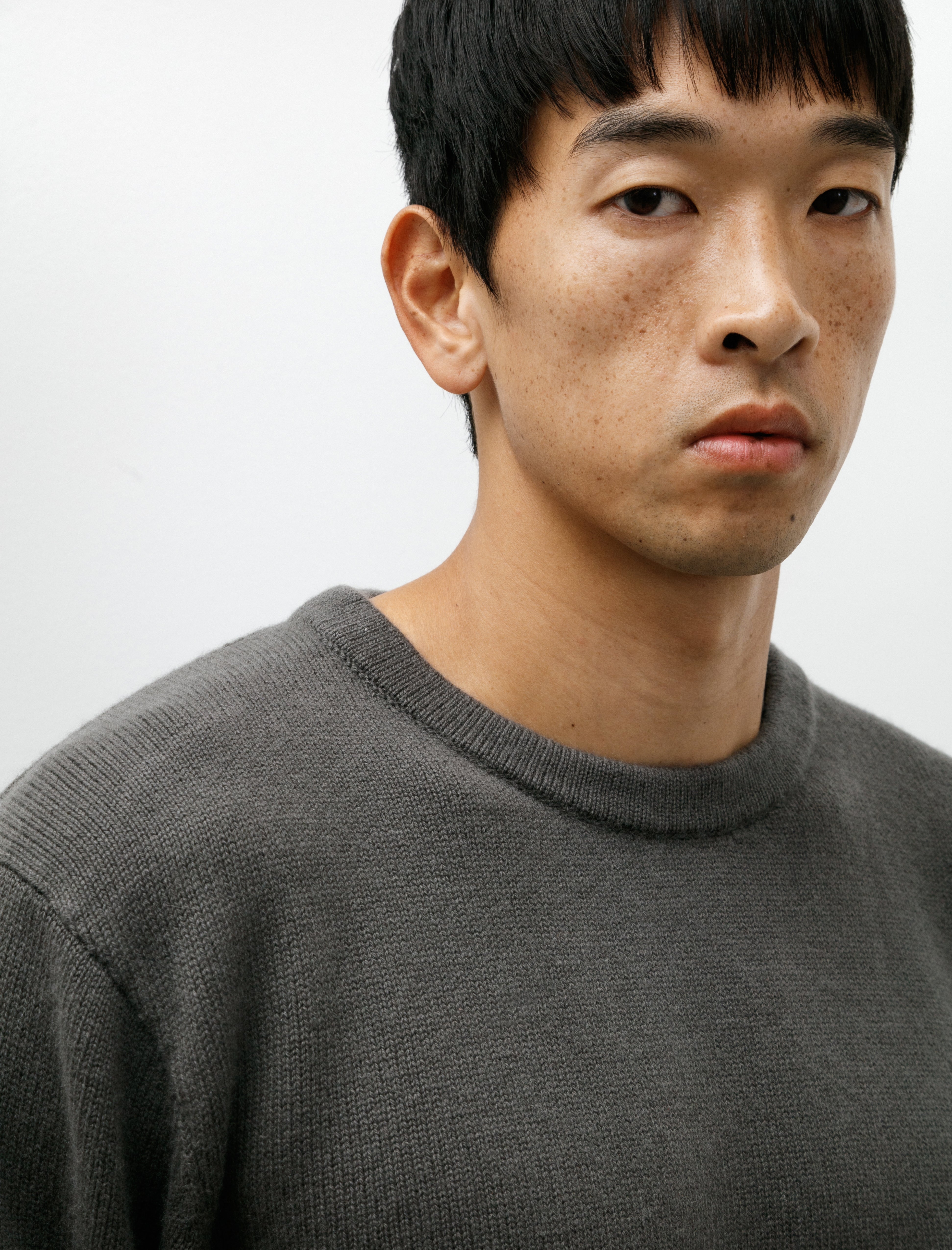 Lady White Co. Wool Cashmere Sweater Marine Grey