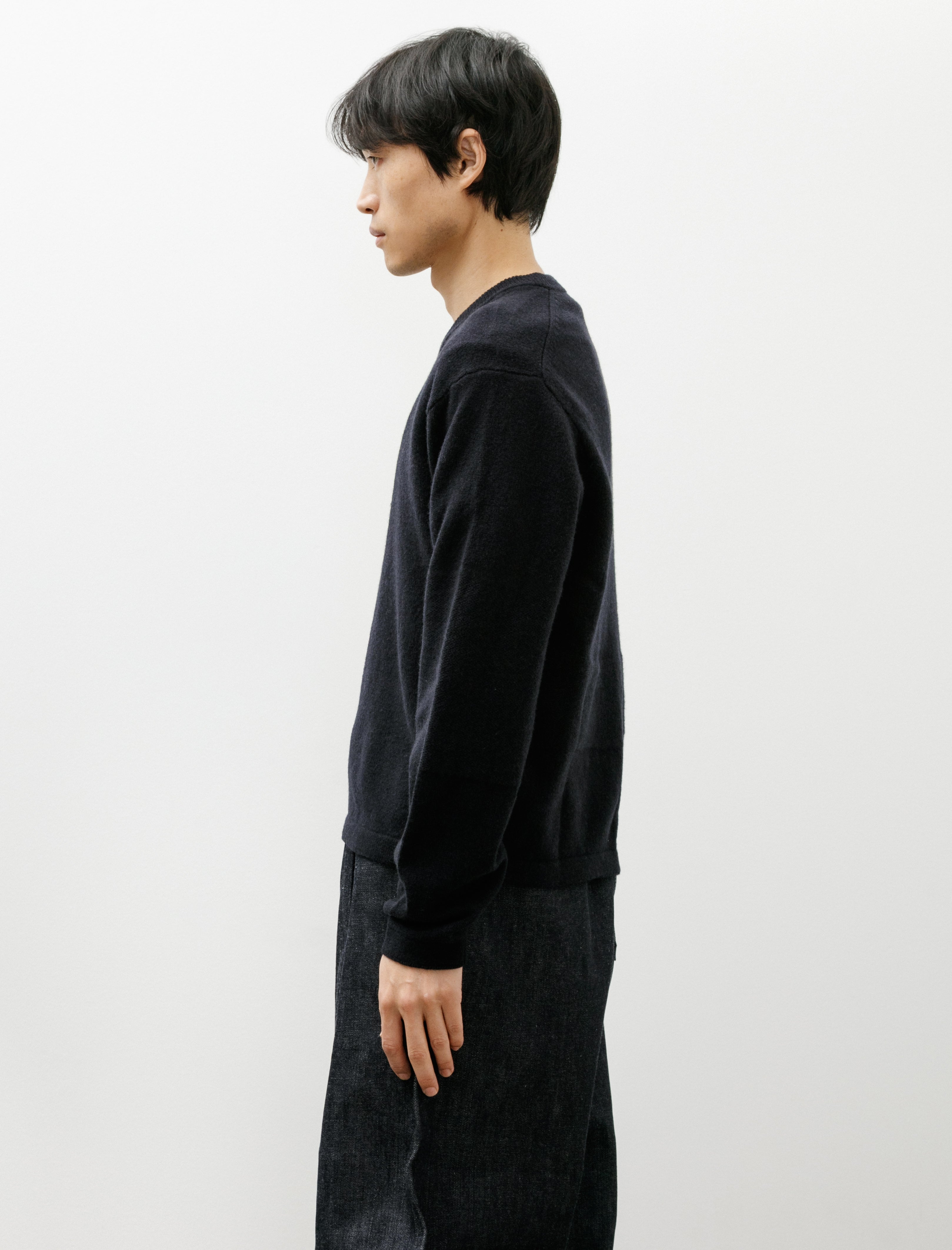 Lady White Co. Wool V-Neck Sweater Deep Navy
