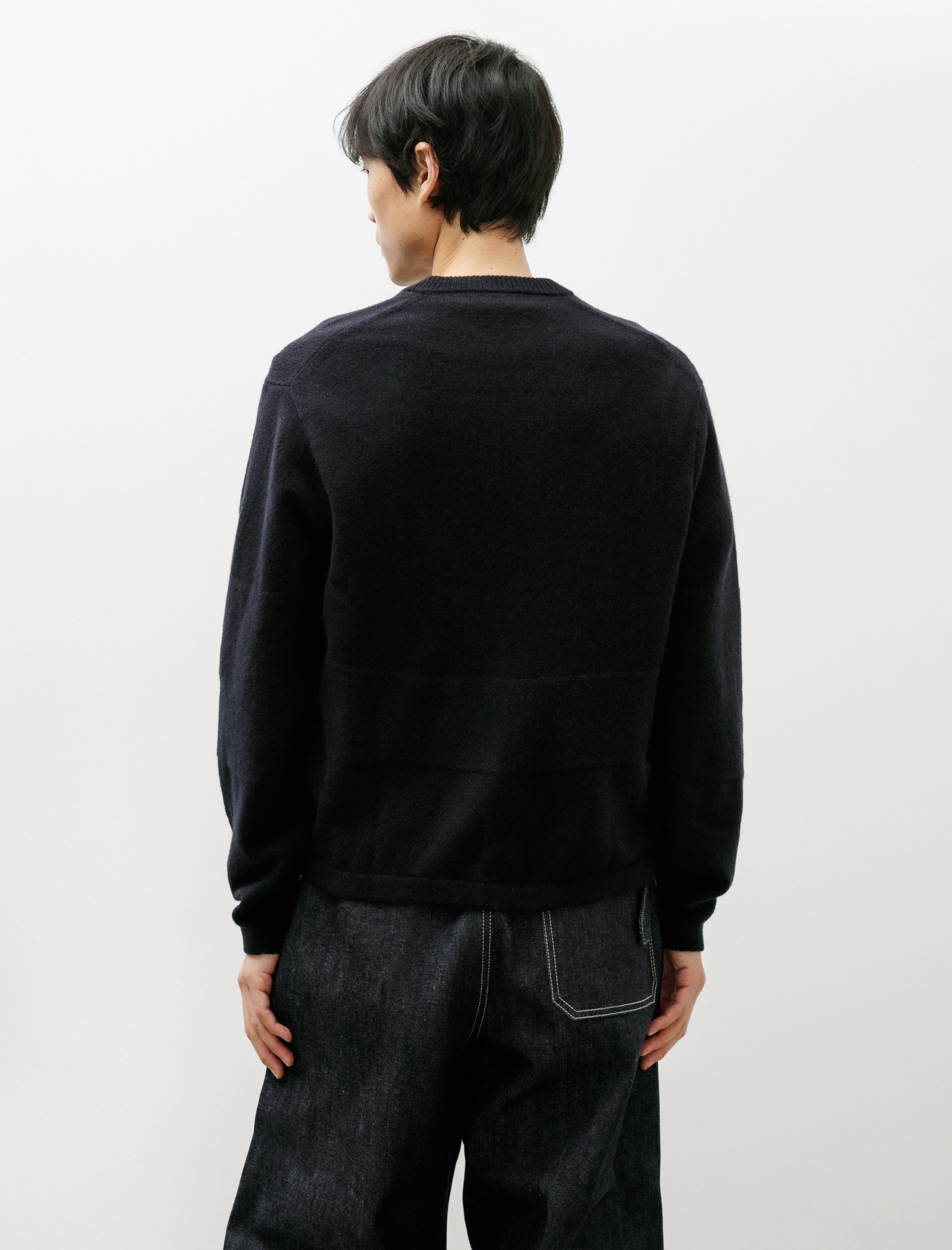 Lady White Co. Wool V-Neck Sweater Deep Navy