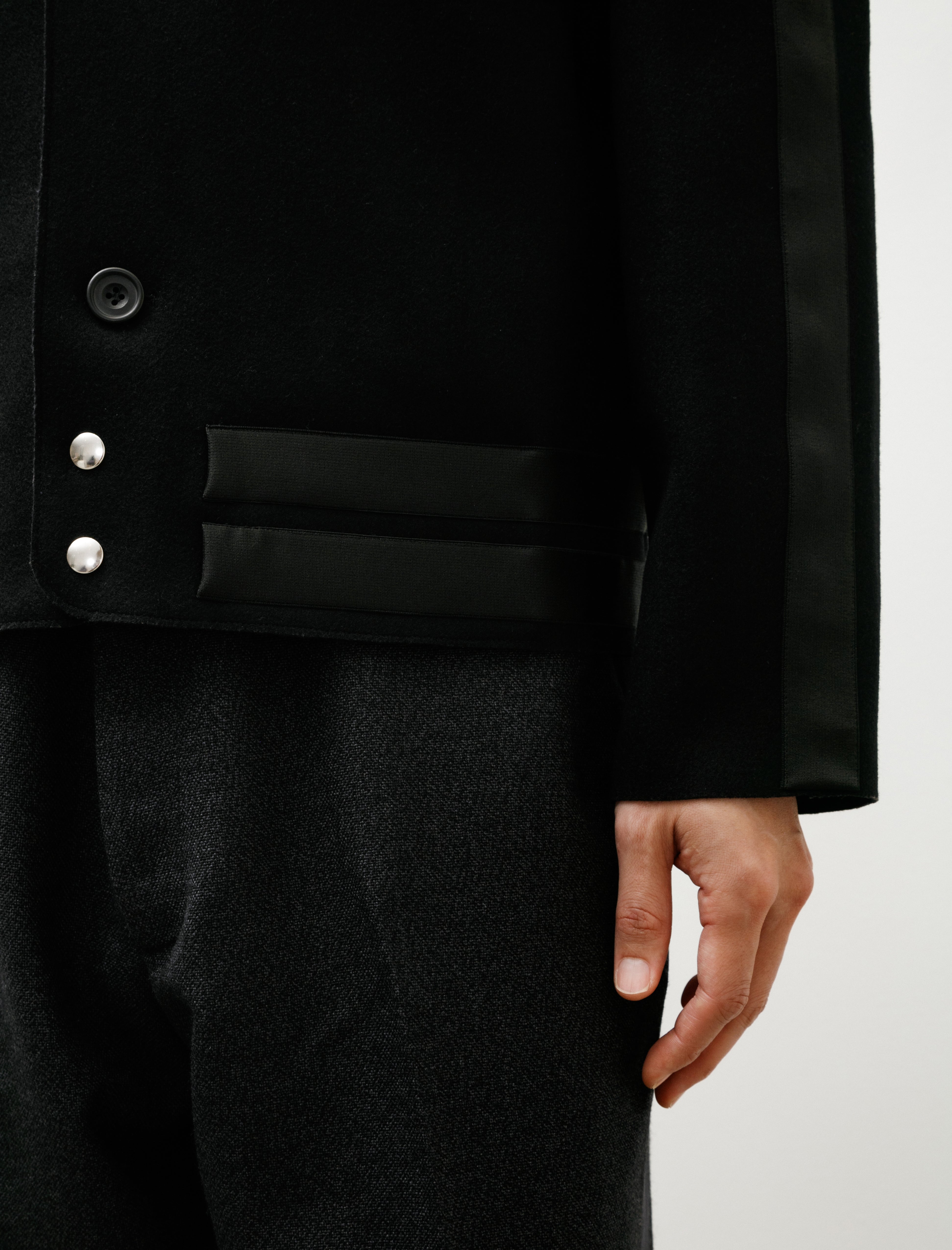 Derrick Seamless Varsity Jacket Black