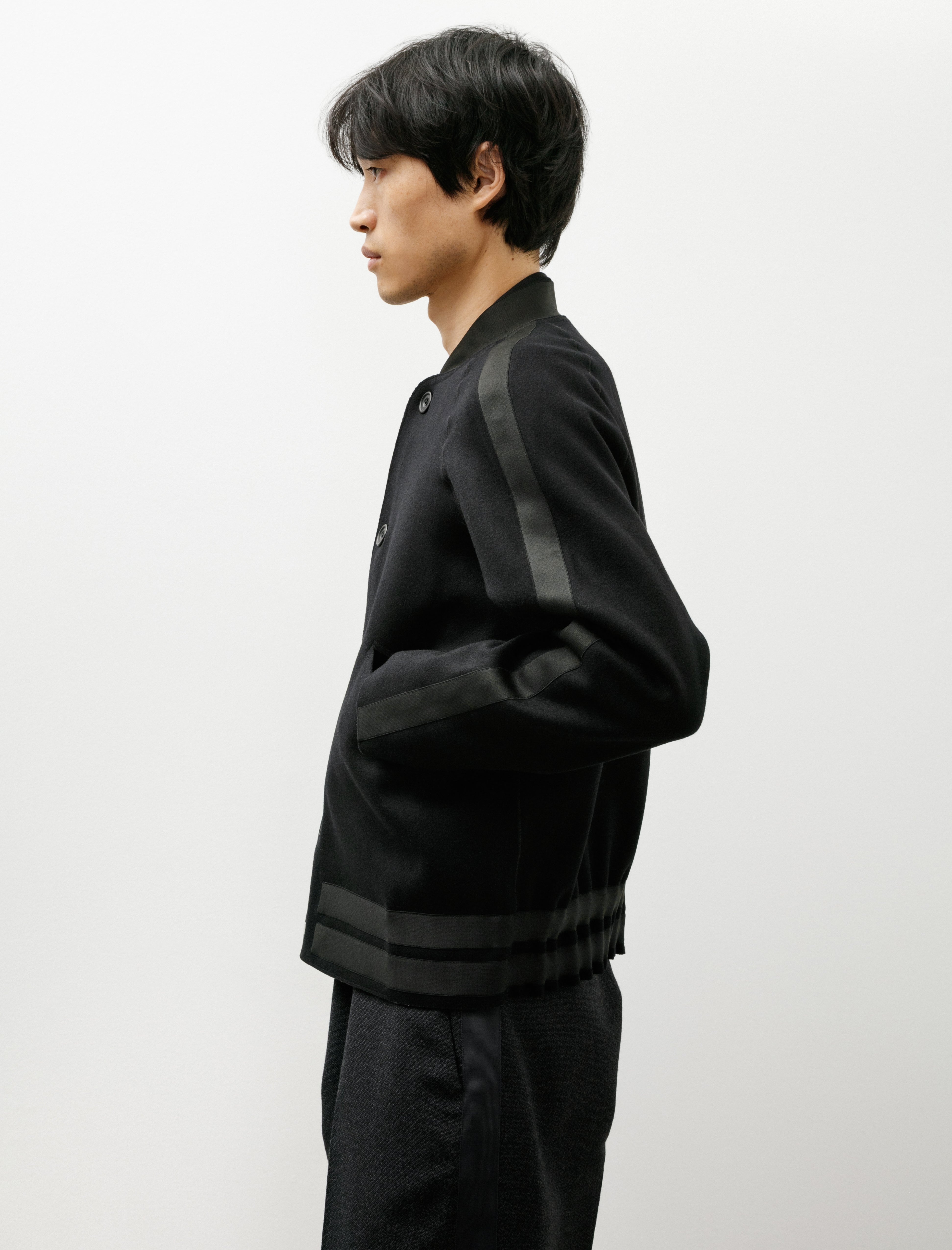 Derrick Seamless Varsity Jacket Black
