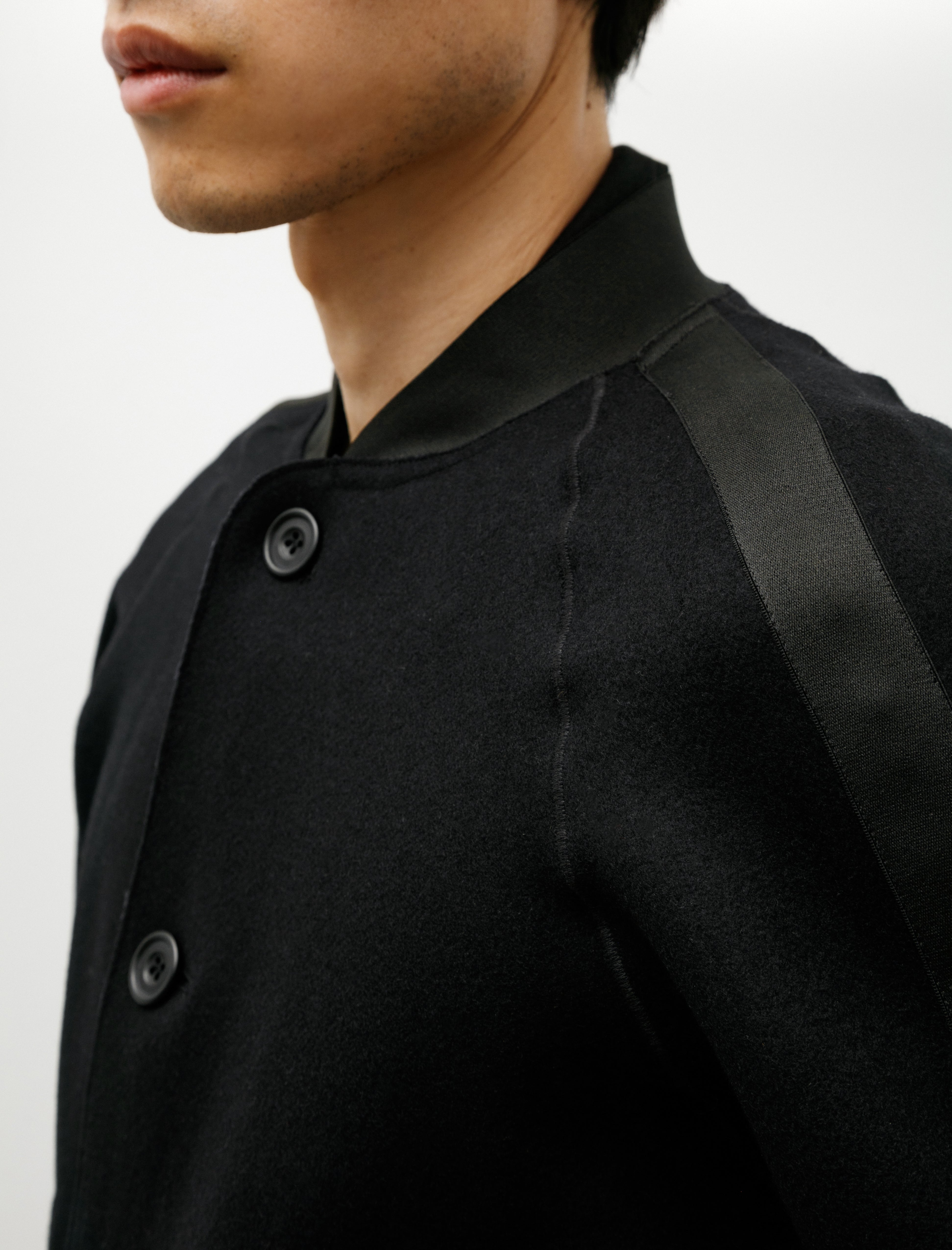 Derrick Seamless Varsity Jacket Black